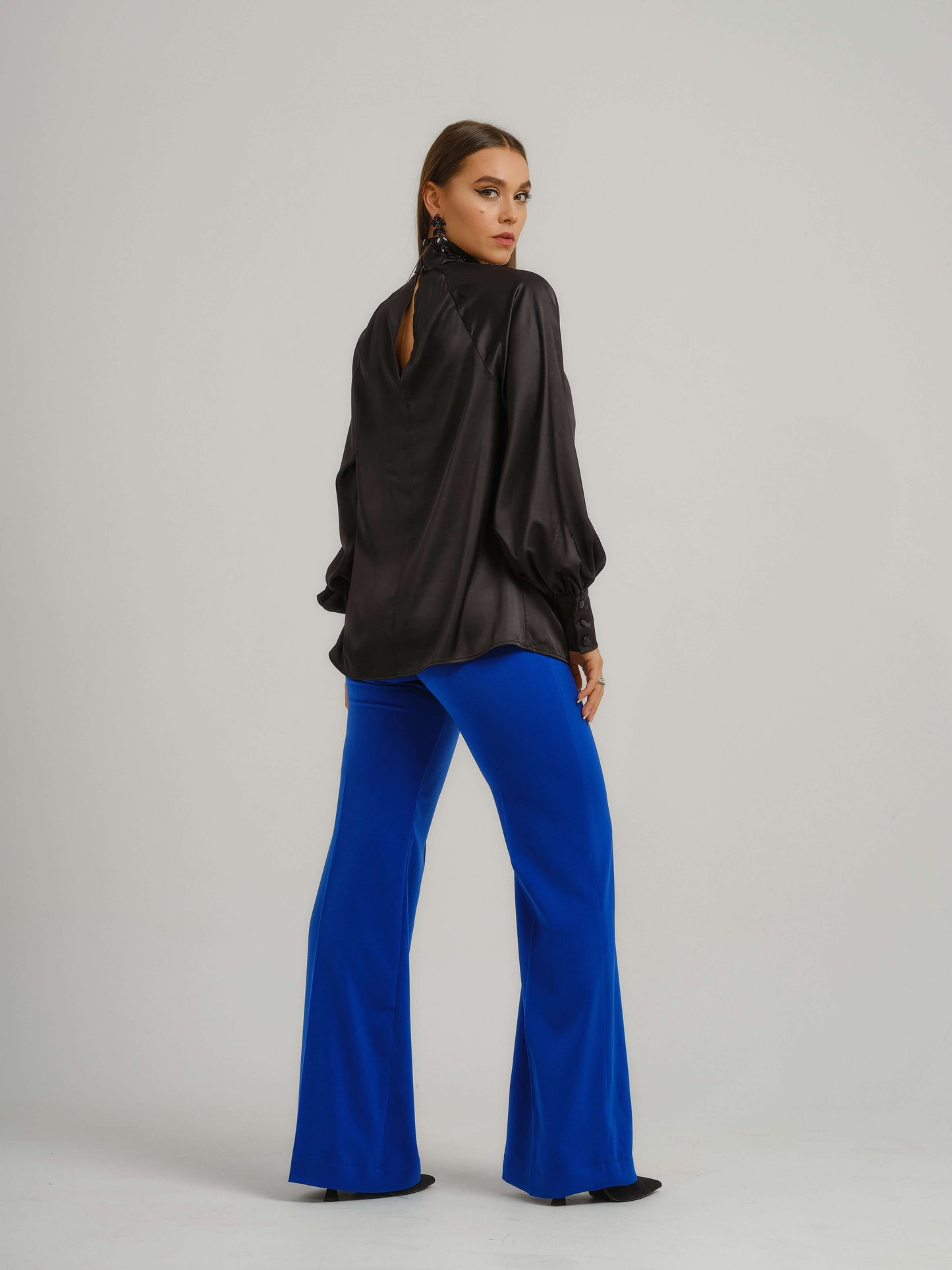 Get Down to Business Oversized Blouse - Black by Tia Dorraine Women's Luxury Fashion Designer Clothing Brand