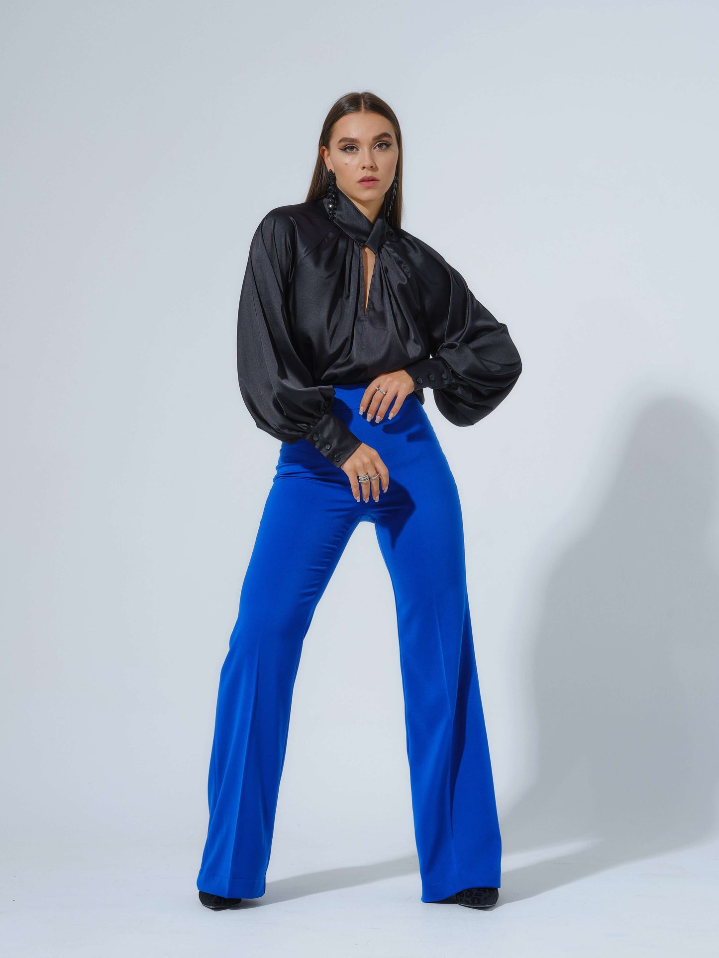 Get Down to Business Oversized Blouse - Black by Tia Dorraine Women's Luxury Fashion Designer Clothing Brand