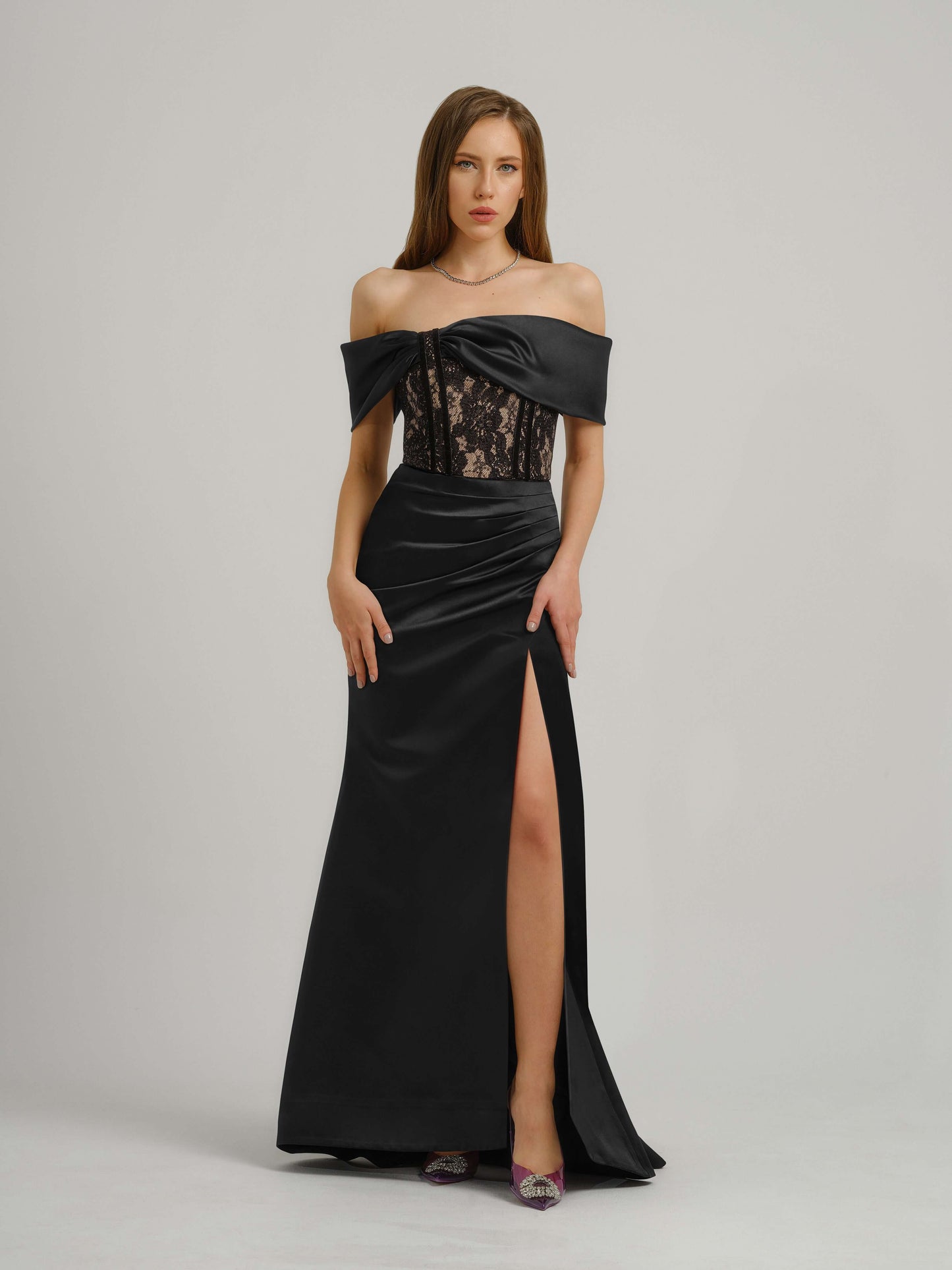 Signature of the Sun Evening Gown With Lace