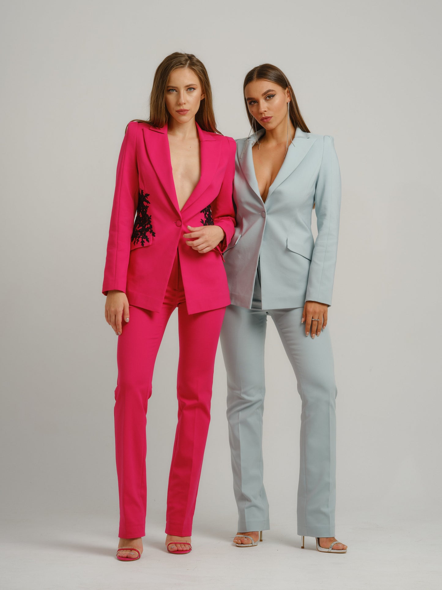 Fantasy Tailored Suit with Embroidery - Pink by Tia Dorraine Women's Luxury Fashion Designer Clothing Brand