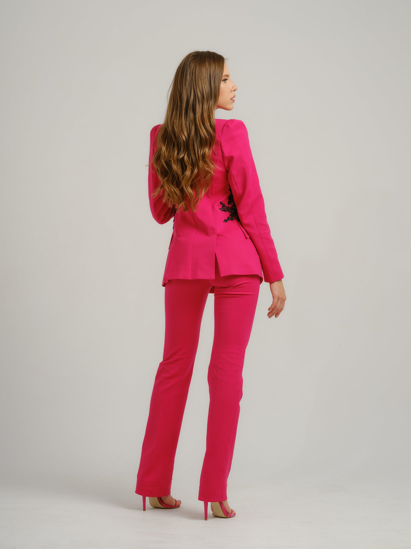 Fantasy Tailored Suit with Embroidery - Pink by Tia Dorraine Women's Luxury Fashion Designer Clothing Brand