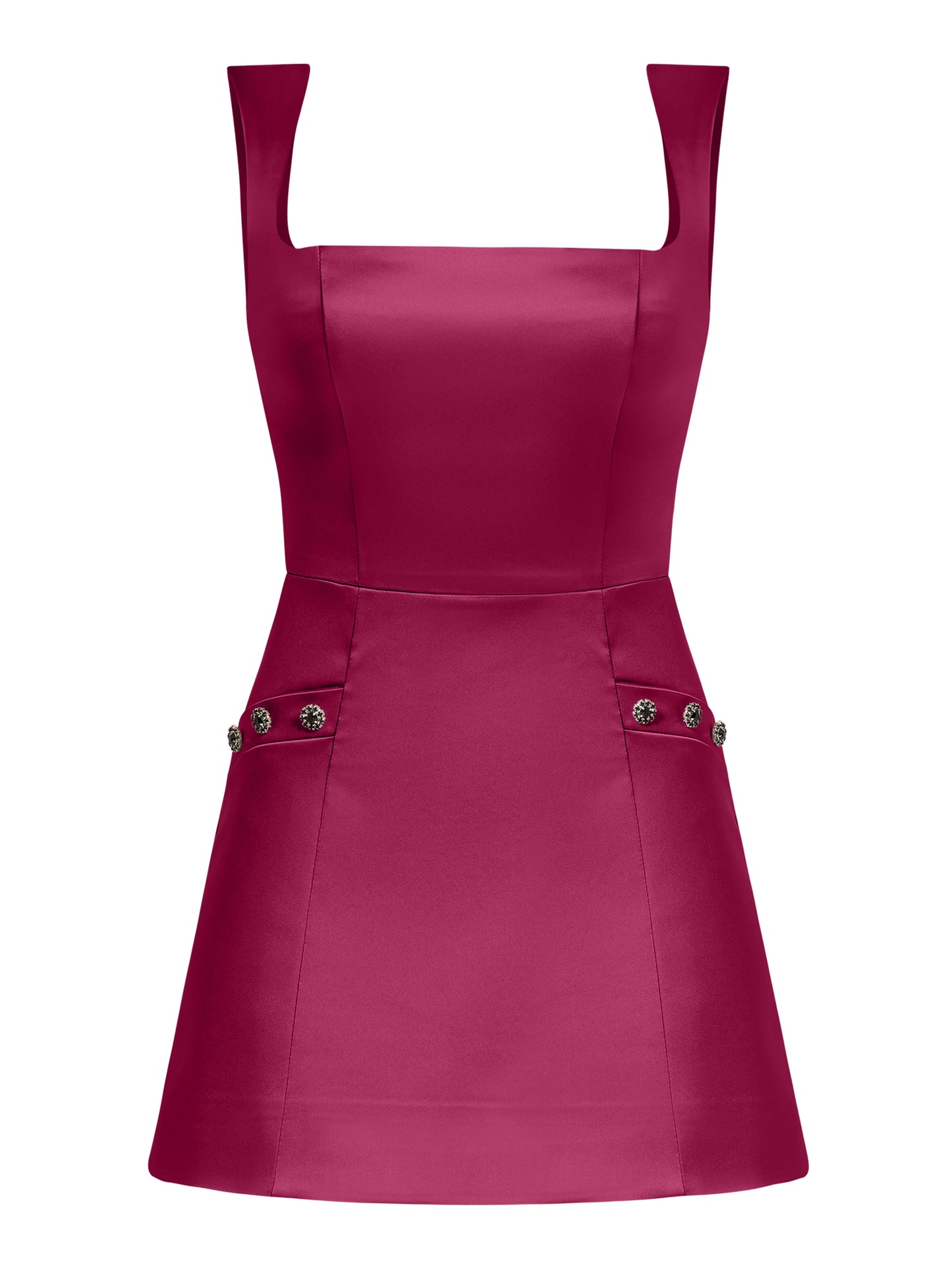 Blame Gravity Satin Mini Dress - Magenta Haze by Tia Dorraine Women's Luxury Fashion Designer Clothing Brand