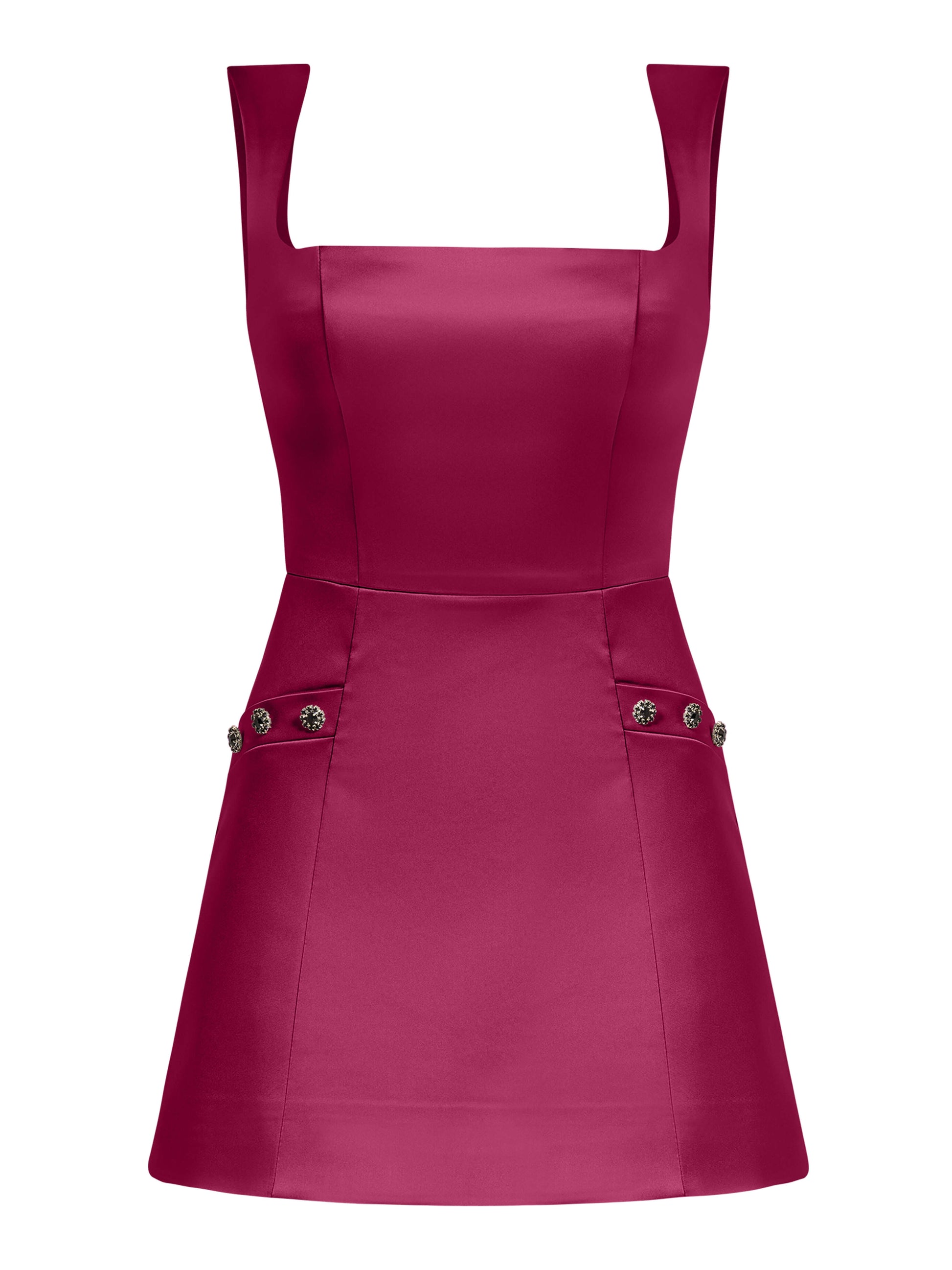 Blame Gravity Satin Mini Dress - Magenta Haze by Tia Dorraine Women's Luxury Fashion Designer Clothing Brand