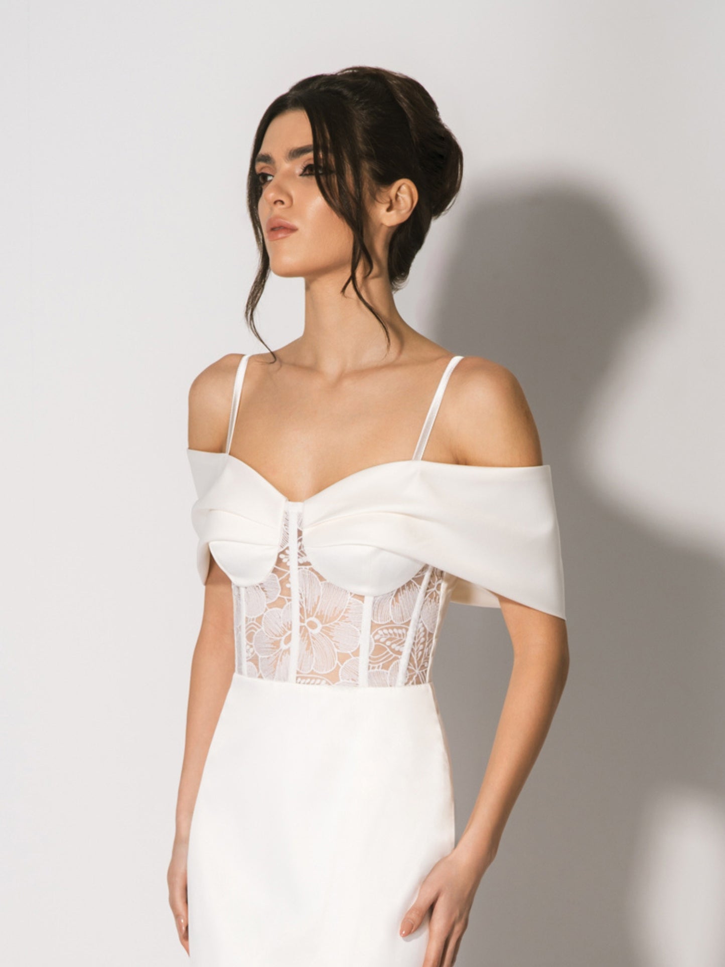 Belle of the Ball Satin Mini Dress with Lace Corset
