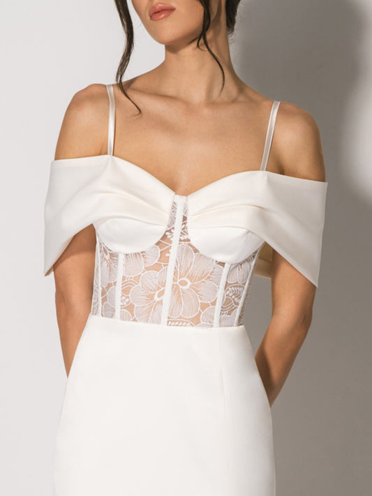 Belle of the Ball Satin Mini Dress with Lace Corset