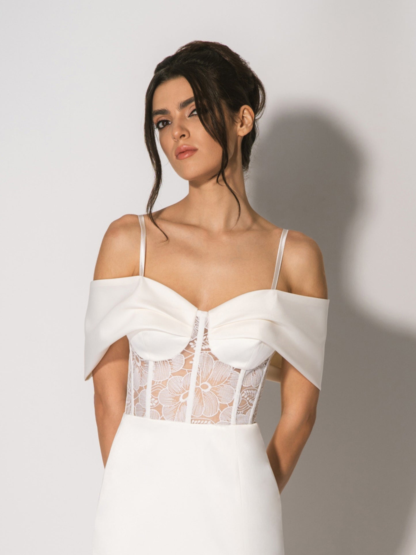 Belle of the Ball Satin Mini Dress with Lace Corset