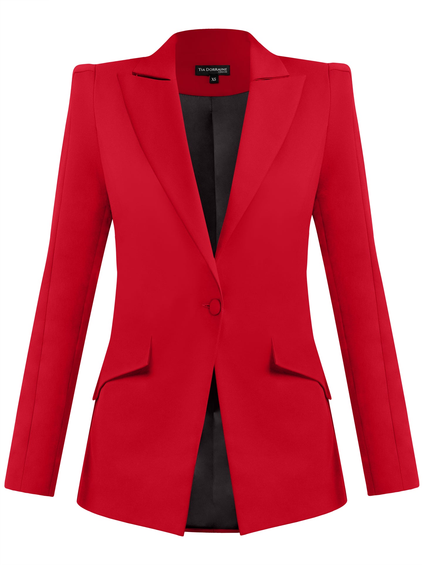 Illusion Classic Tailored Blazer - Fierce Red