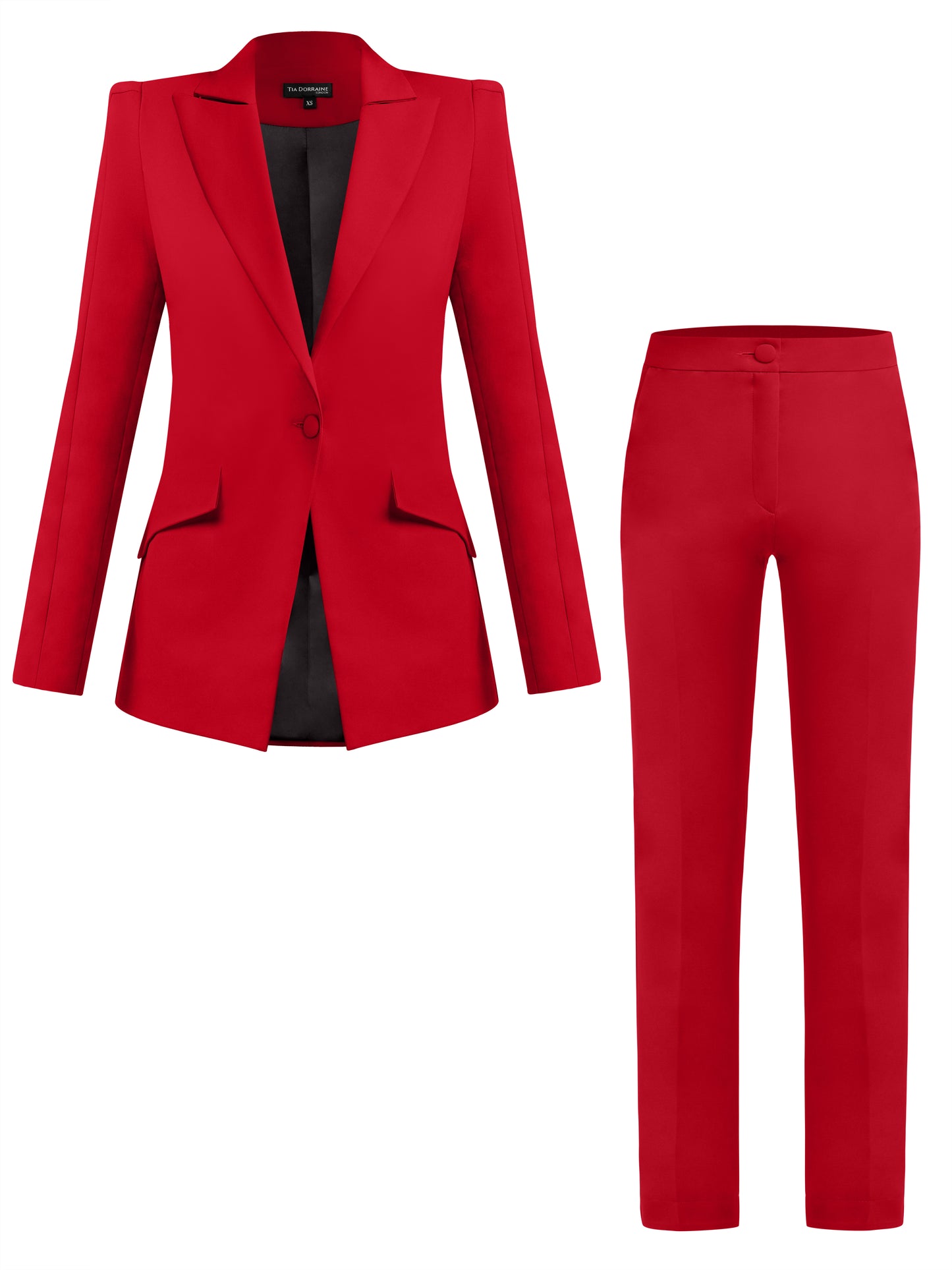 Illusion Classic Tailored Suit - Fierce Red