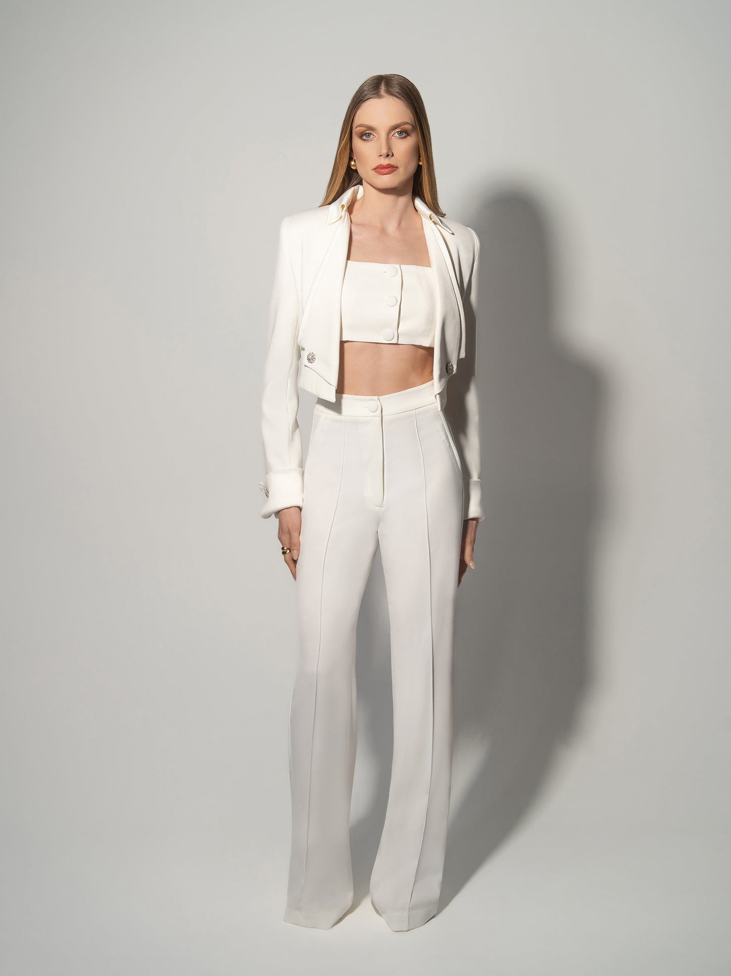 Classic Chic High-Waist Flared Trousers