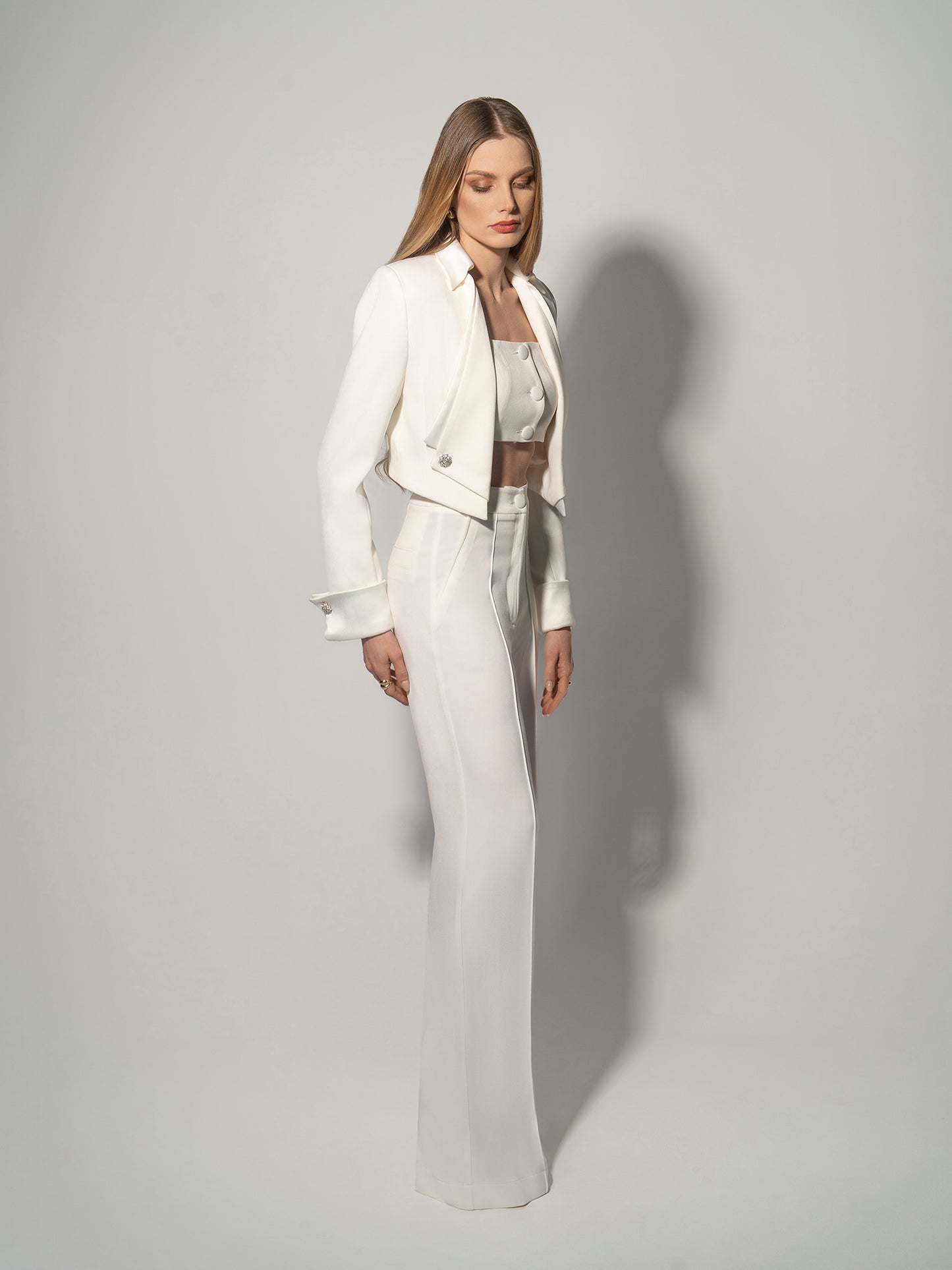 Classic Chic High-Waist Flared Trousers