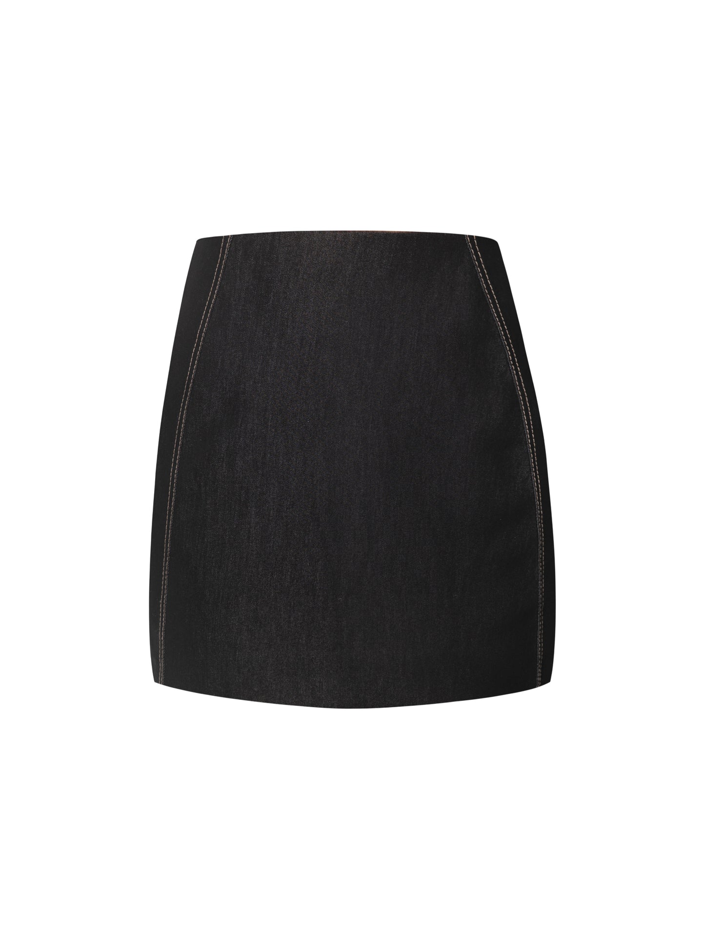 Denim Mini Skirt - Black