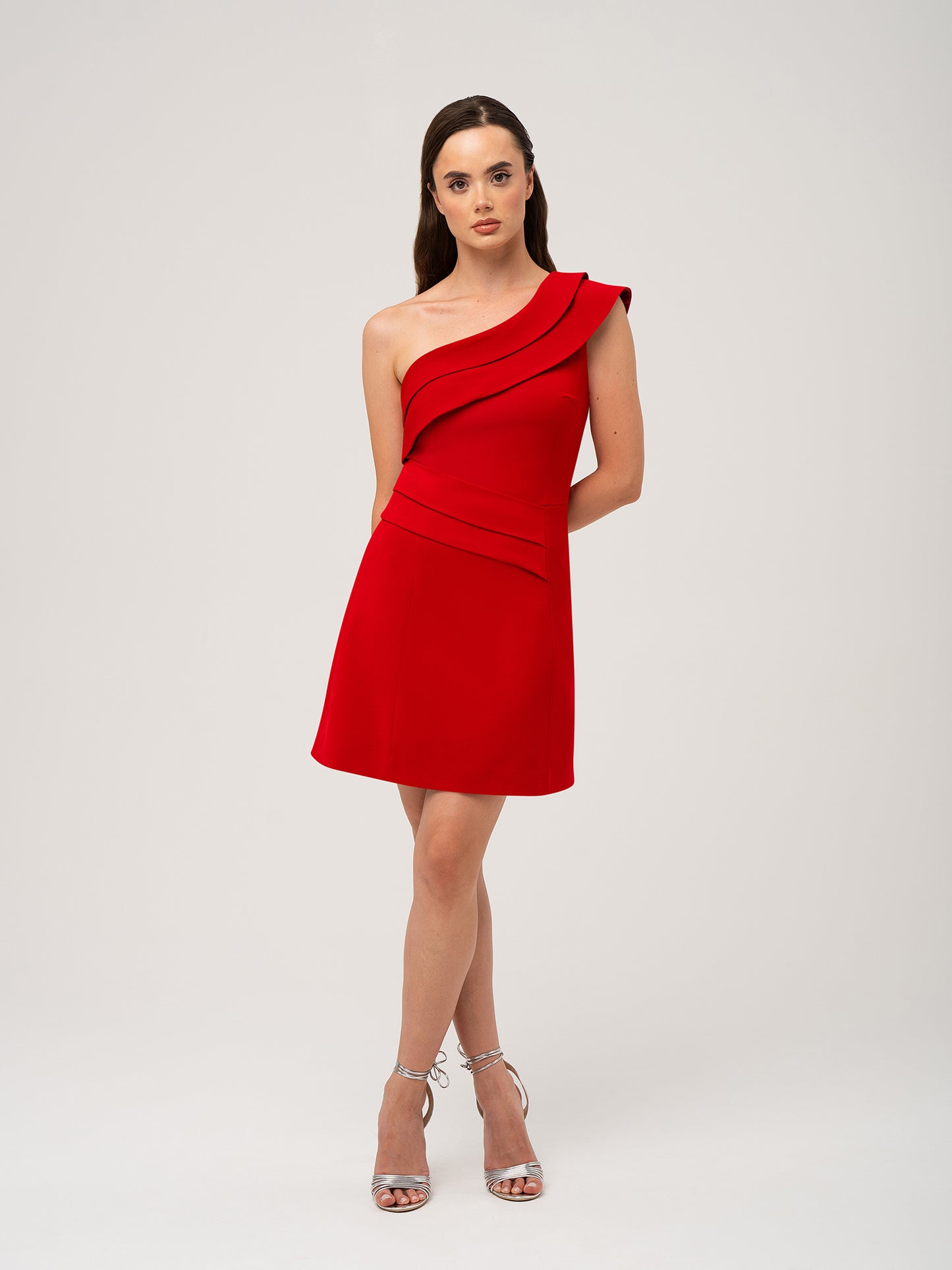 Elegant Touch Mini Dress - Fierce Red by Tia Dorraine Women's Luxury Fashion Designer Clothing Brand
