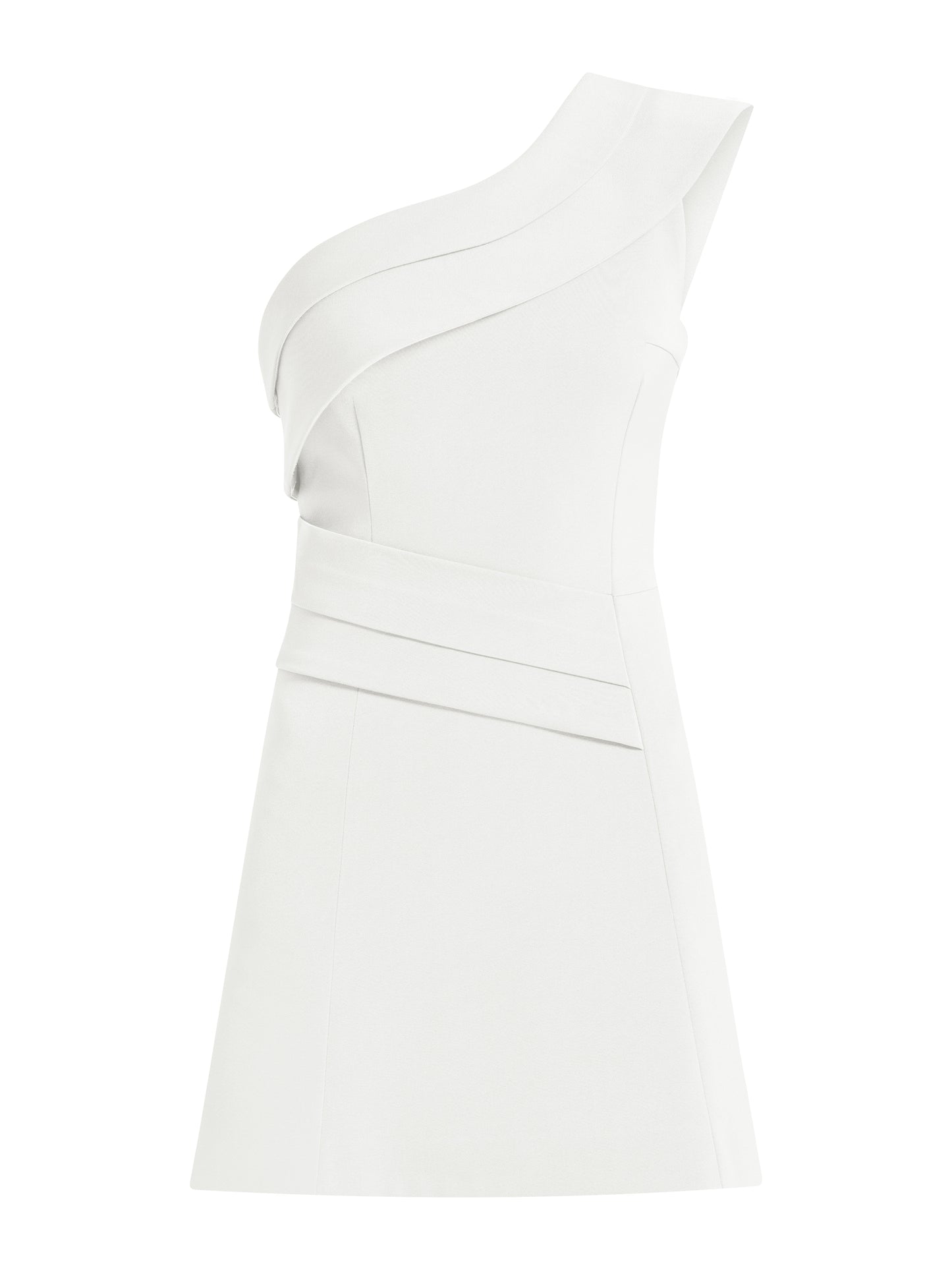 Elegant Touch Mini Dress - Pearl White