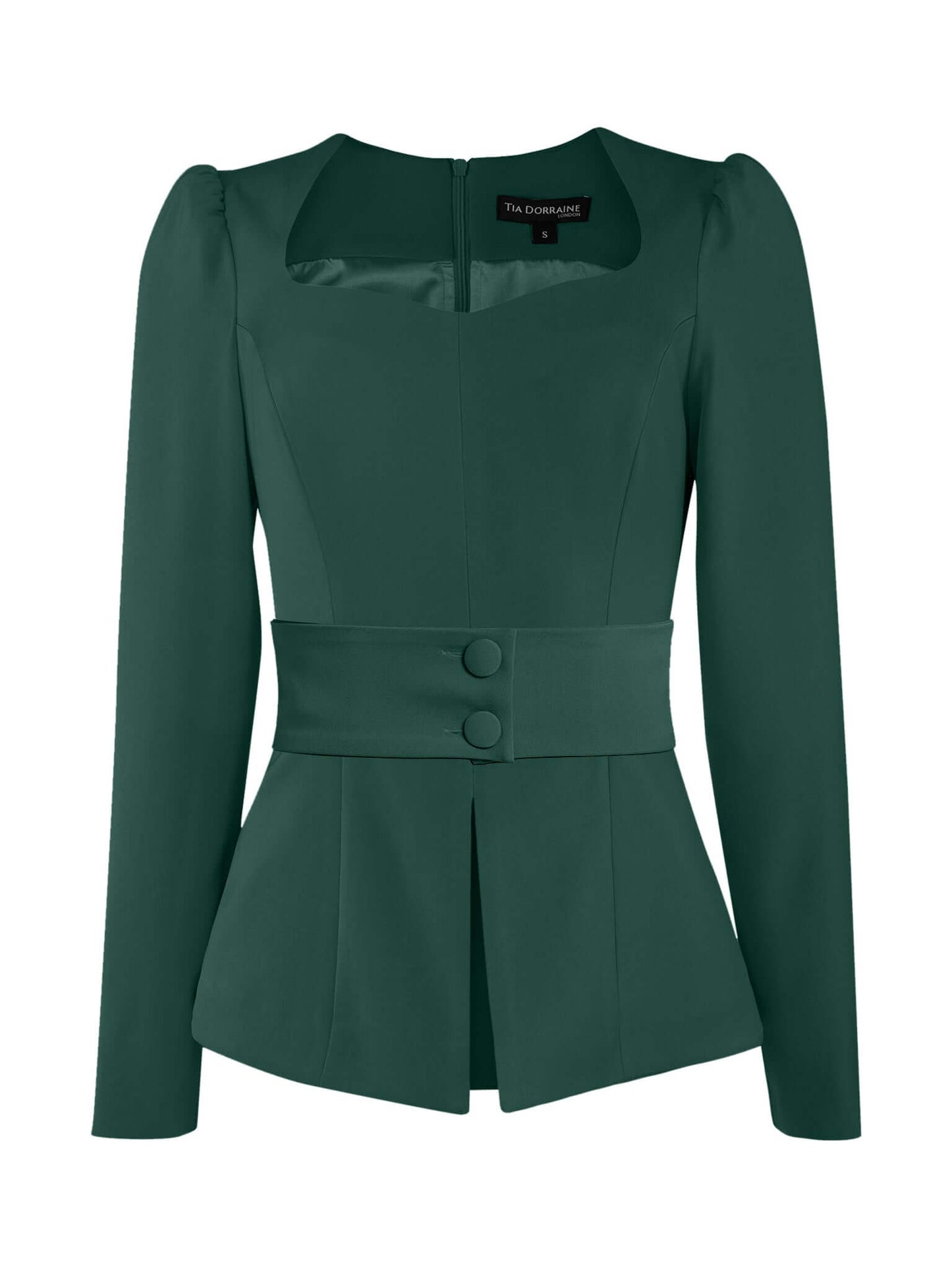 Emerald Dream Sweetheart Blouse by Tia Dorraine Women's Luxury Fashion Designer Clothing Brand