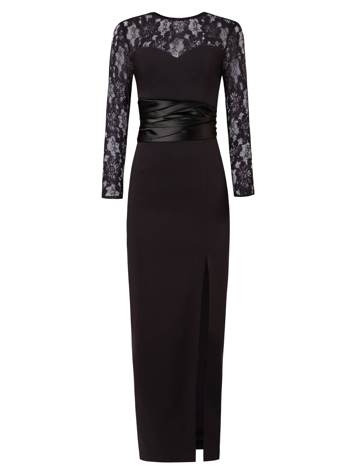 Glowing in the Dark Long Dress with Satin Belt