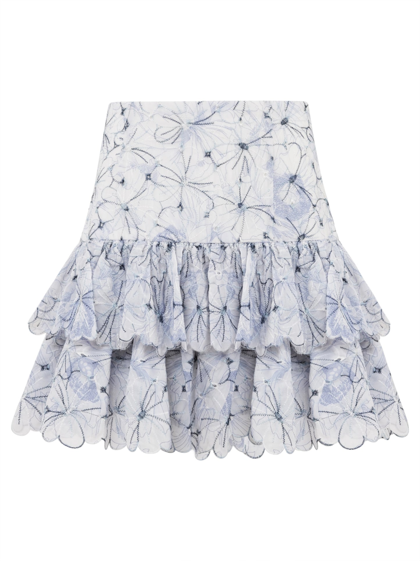 High-Waist Mini Skirt in Georgette