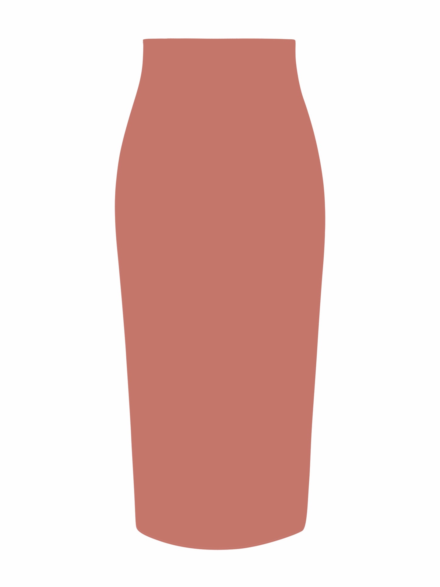 High-Waist Pencil Midi Skirt - Dusty Rose