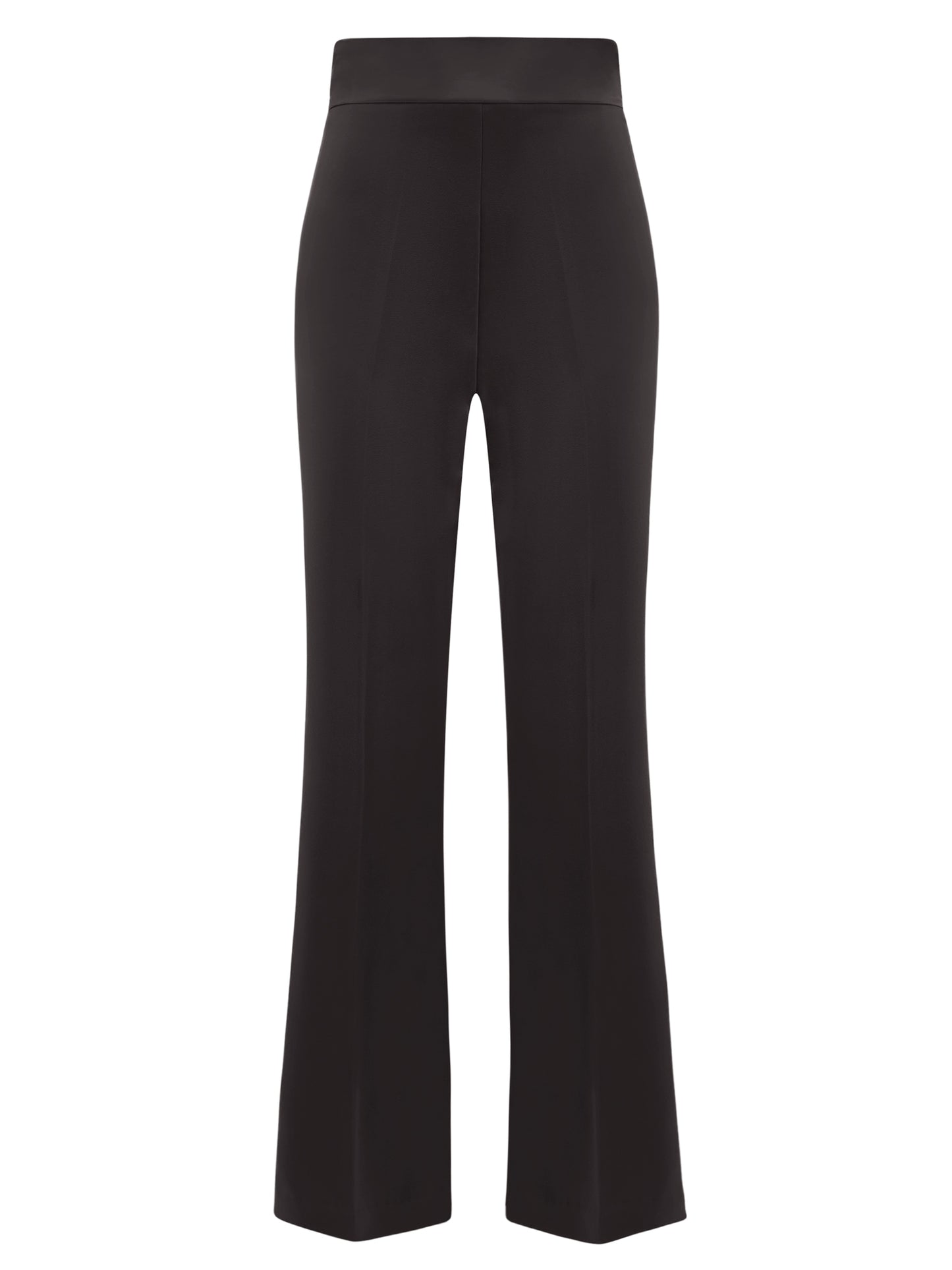 High-Waist Flared Trousers - Grey