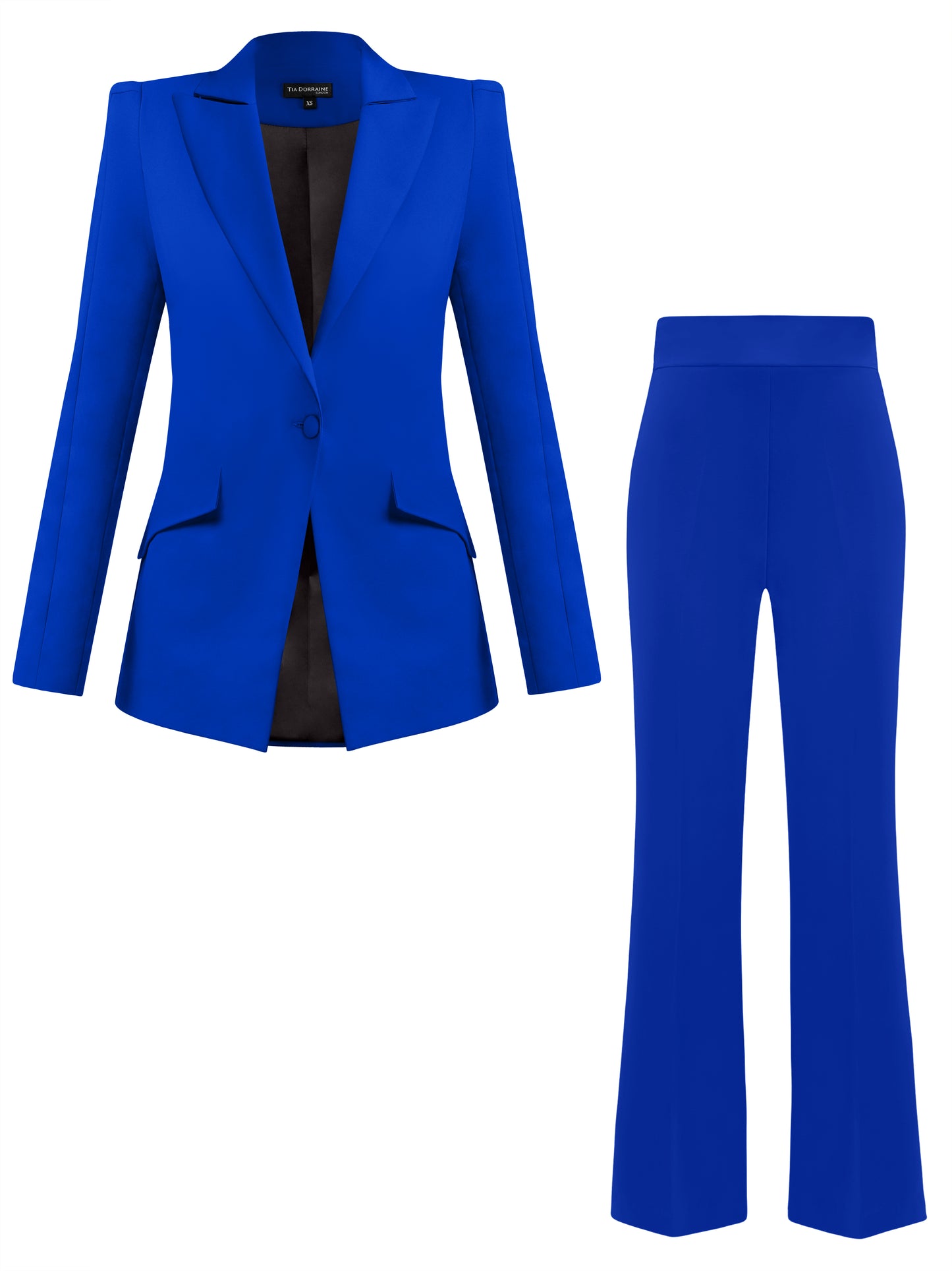 Illusion Blazer & Trousers Set - Azure Blue