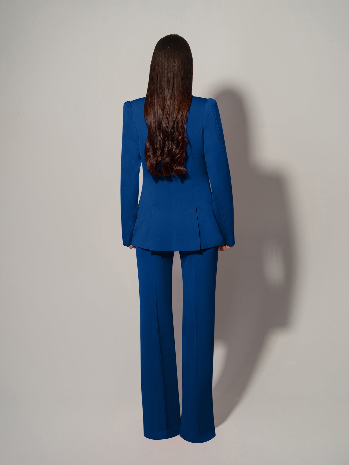 Illusion Blazer & Trousers Set - Azure Blue