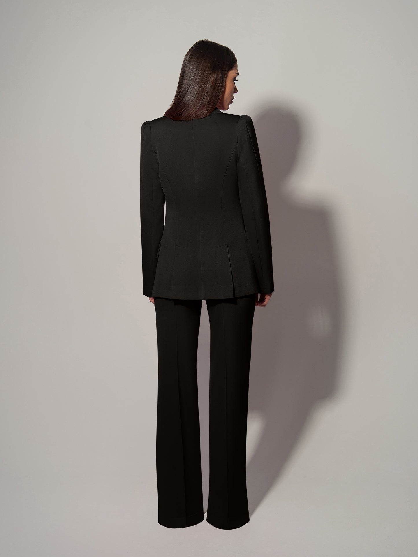 Illusion Blazer & Trousers Set - Black