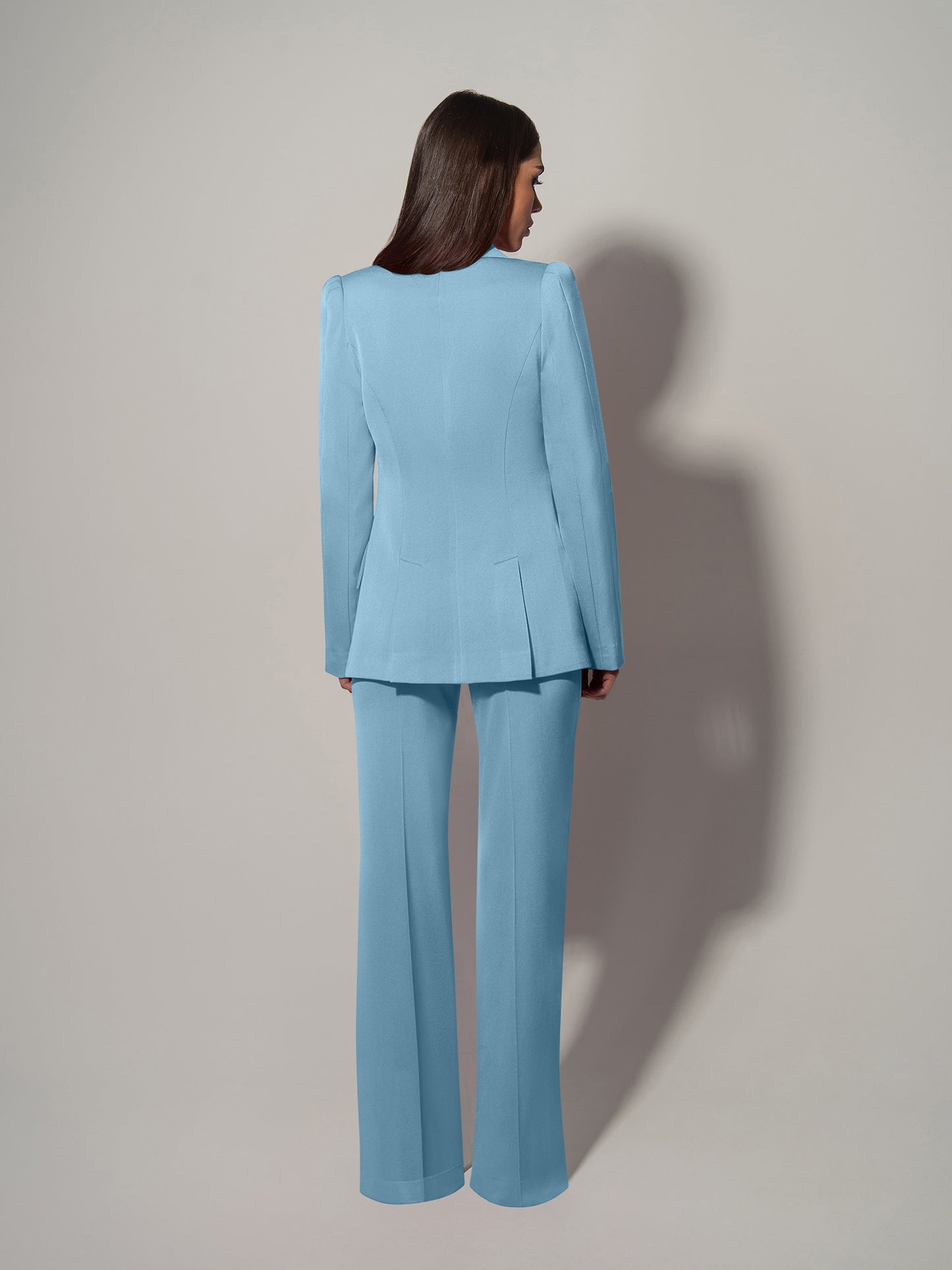 Illusion Blazer & Trousers Set - Light Blue