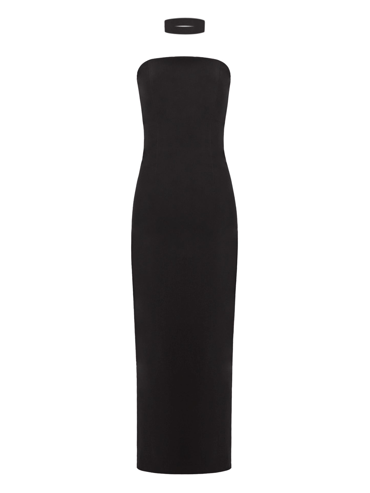 Kiss Me Fitted Bustier Midi Dress - Black