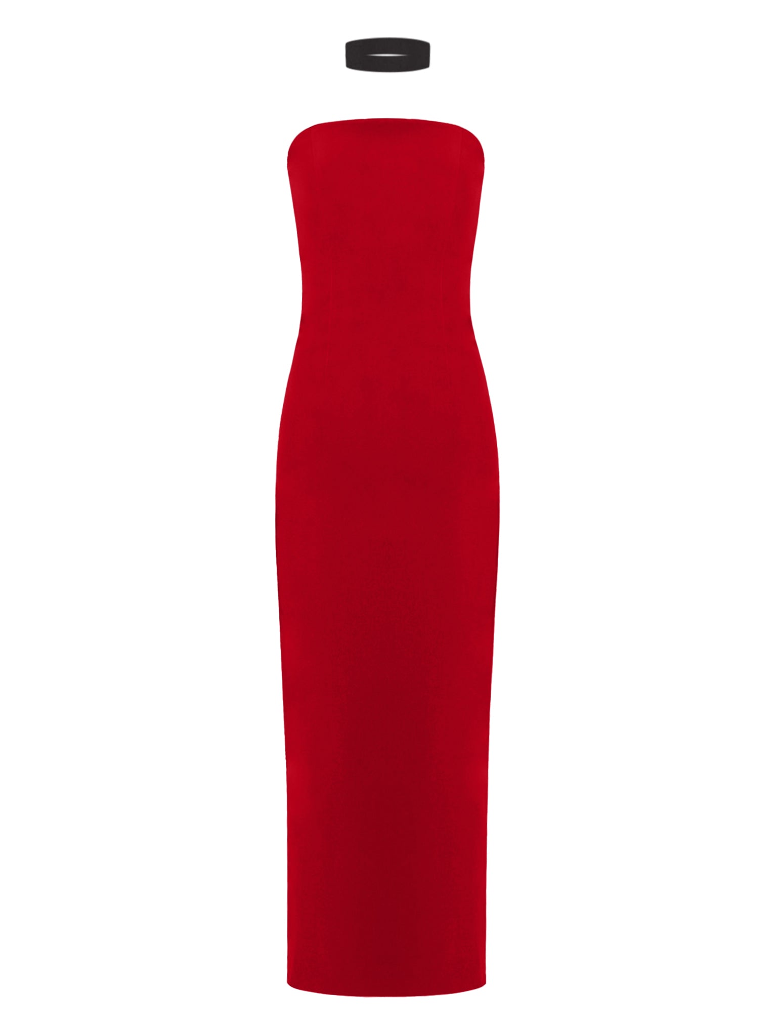 Tia Dorraine Fitted Bustier Midi Dress - Red Tia Dorraine Fitted Bustier Midi Dress - Red