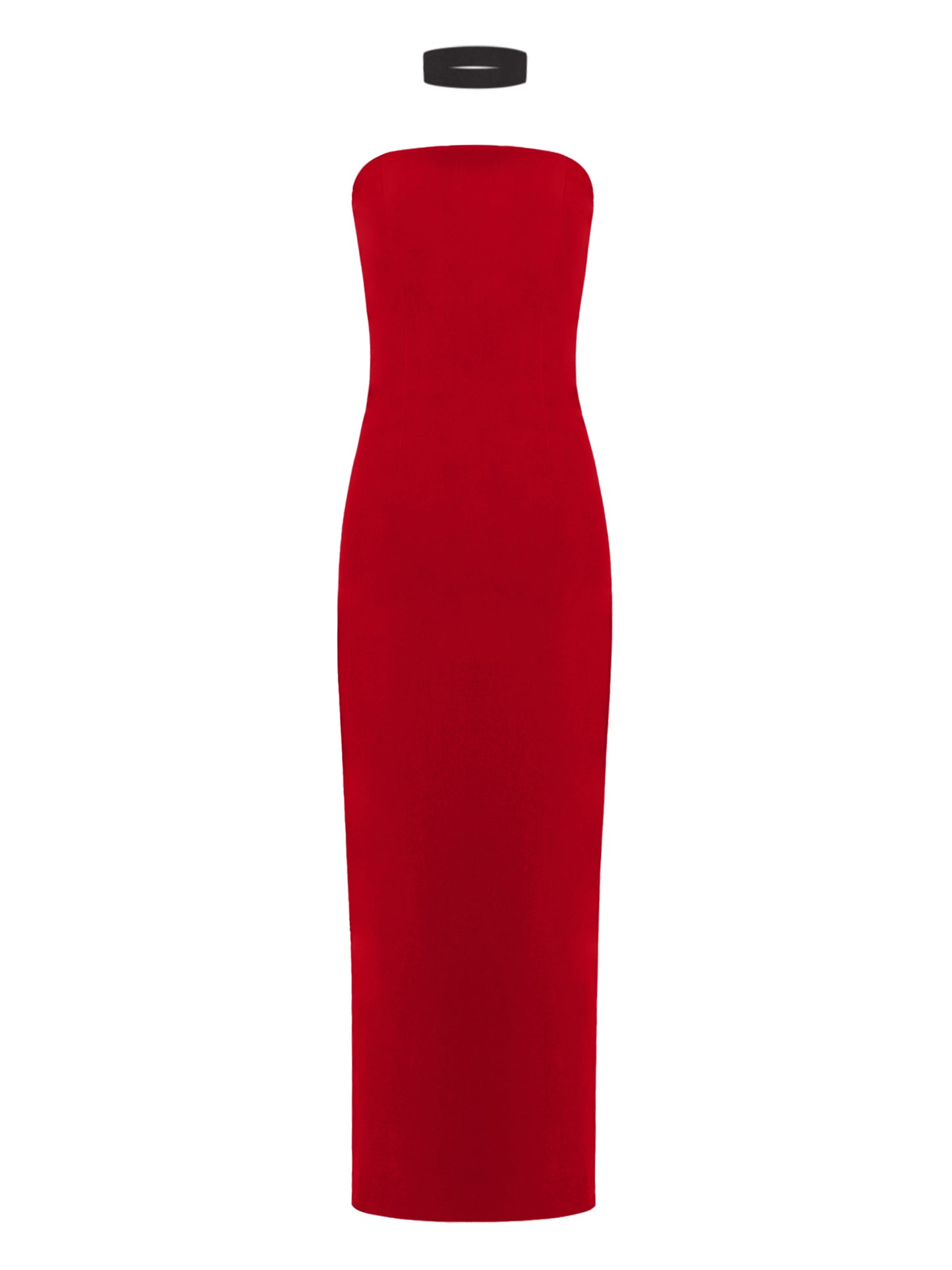 Kiss Me Fitted Bustier Midi Dress - Red