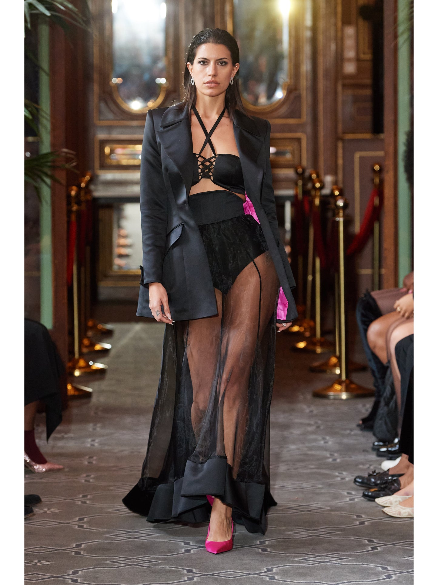 Hypnotic Glow Sheer Maxi Skirt by Tia Dorraine Women's Luxury Fashion Designer Clothing Brand