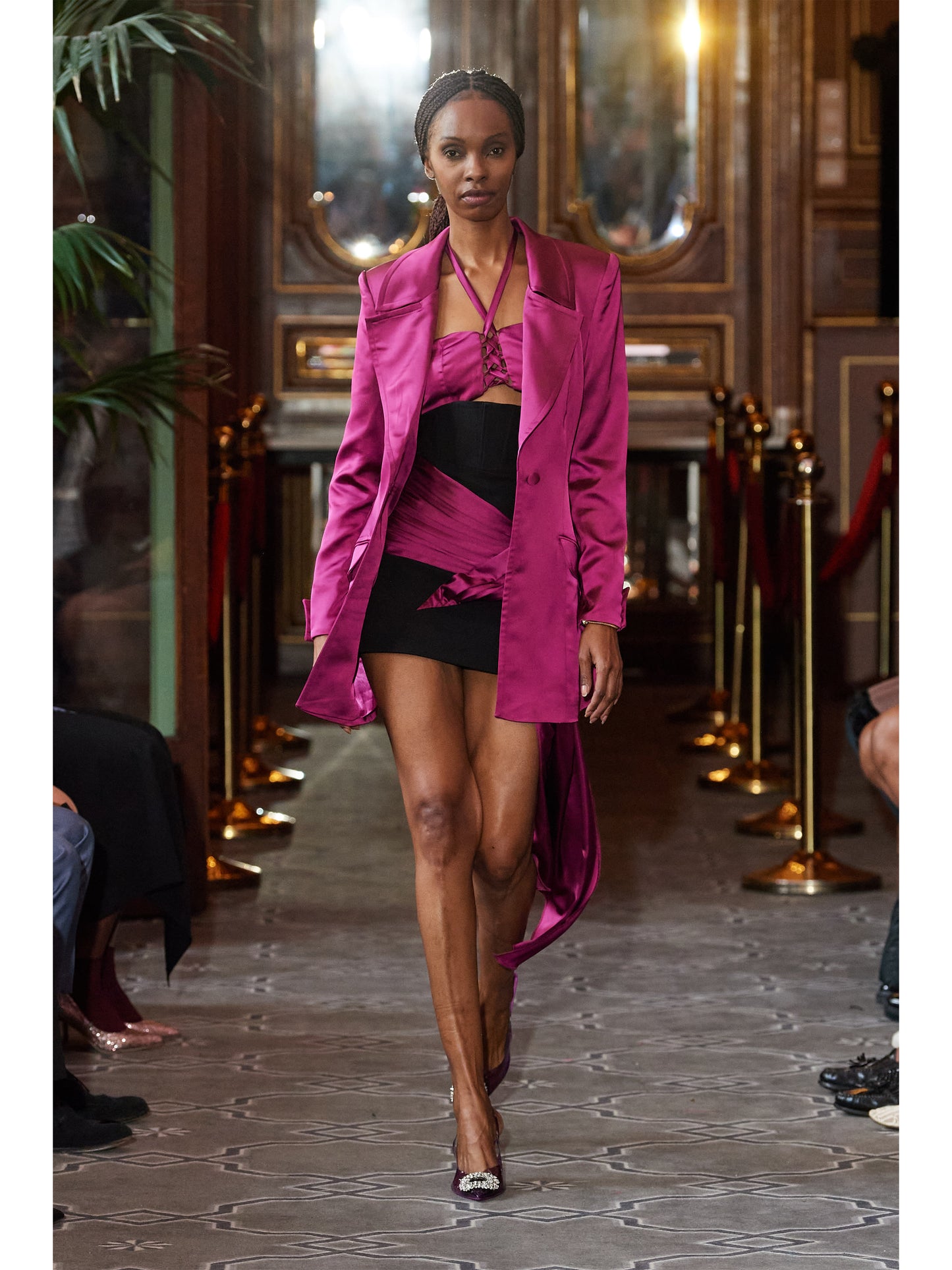 Midnight Sky Asymmetric Mini Skirt by Tia Dorraine Women's Luxury Fashion Designer Clothing Brand