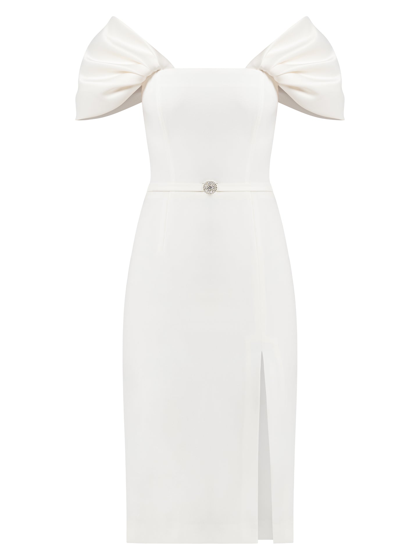 Mirage Crystal Ornament Midi Dress by Tia Dorraine Women's Luxury Fashion Designer Clothing Brand