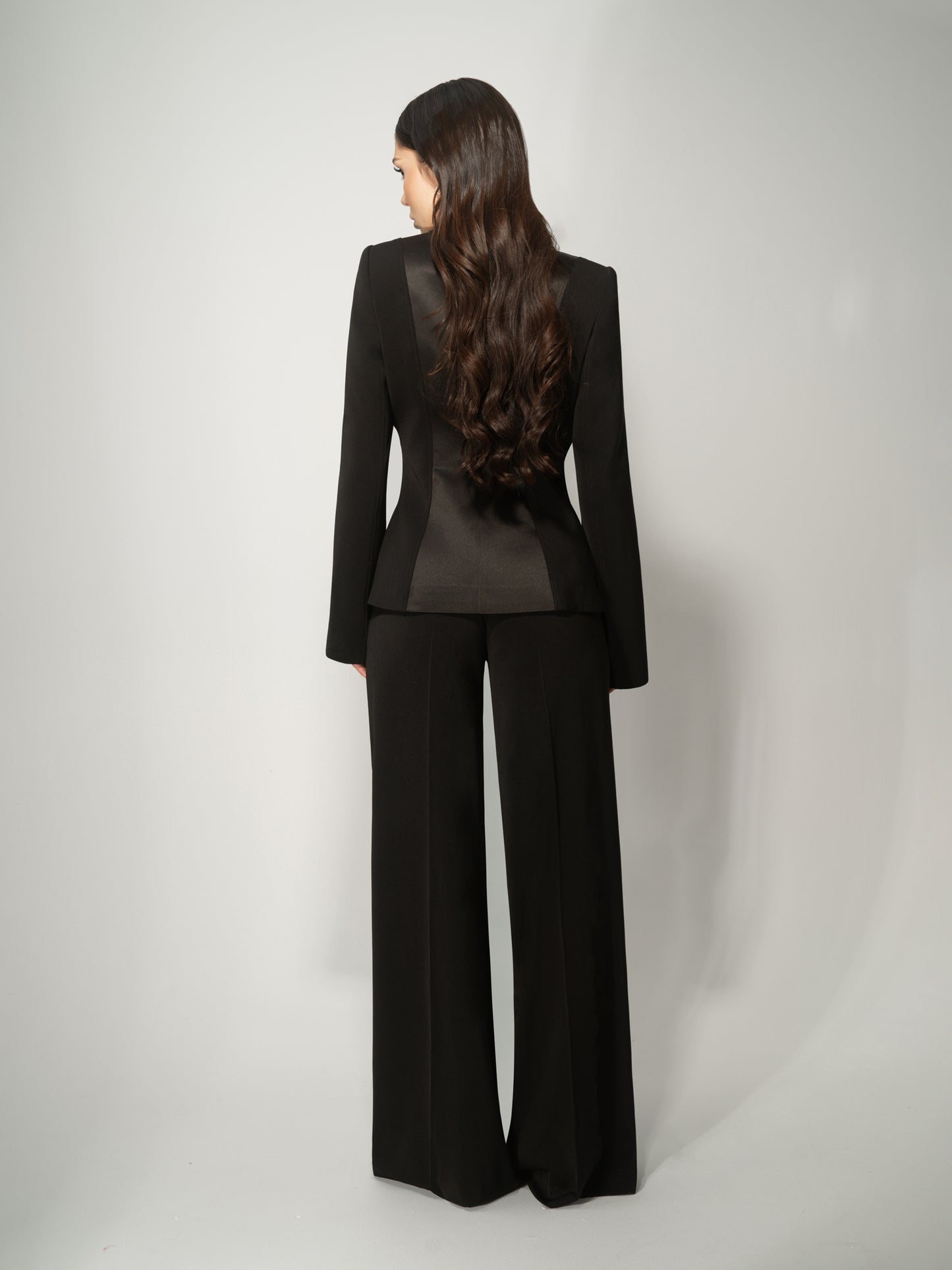 Modern Power Tailored Asymmetric Suit by Tia Dorraine Women's Luxury Fashion Designer Clothing Brand