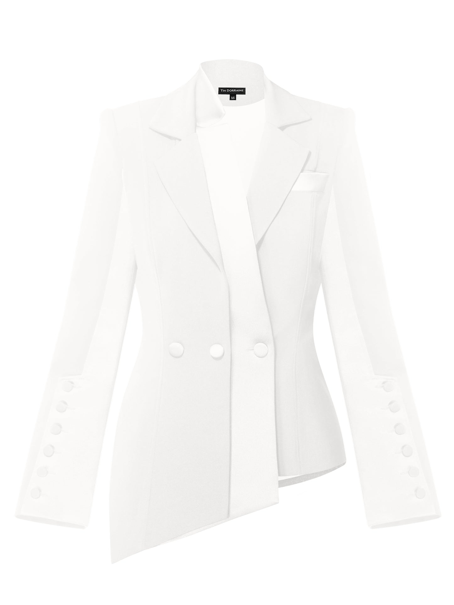 Modern Power Asymmetric Tailored Blazer by Tia Dorraine Women's Luxury Fashion Designer Clothing Brand