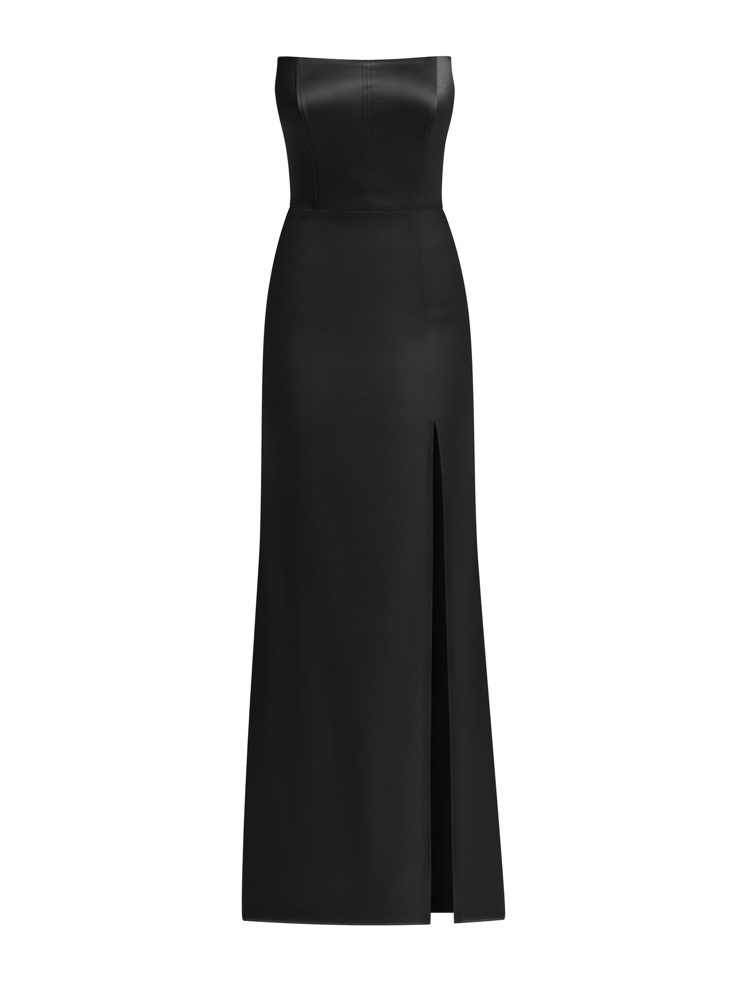 Queen of Hearts Satin Maxi Dress - Black by Tia Dorraine Women's Luxury Fashion Designer Clothing Brand