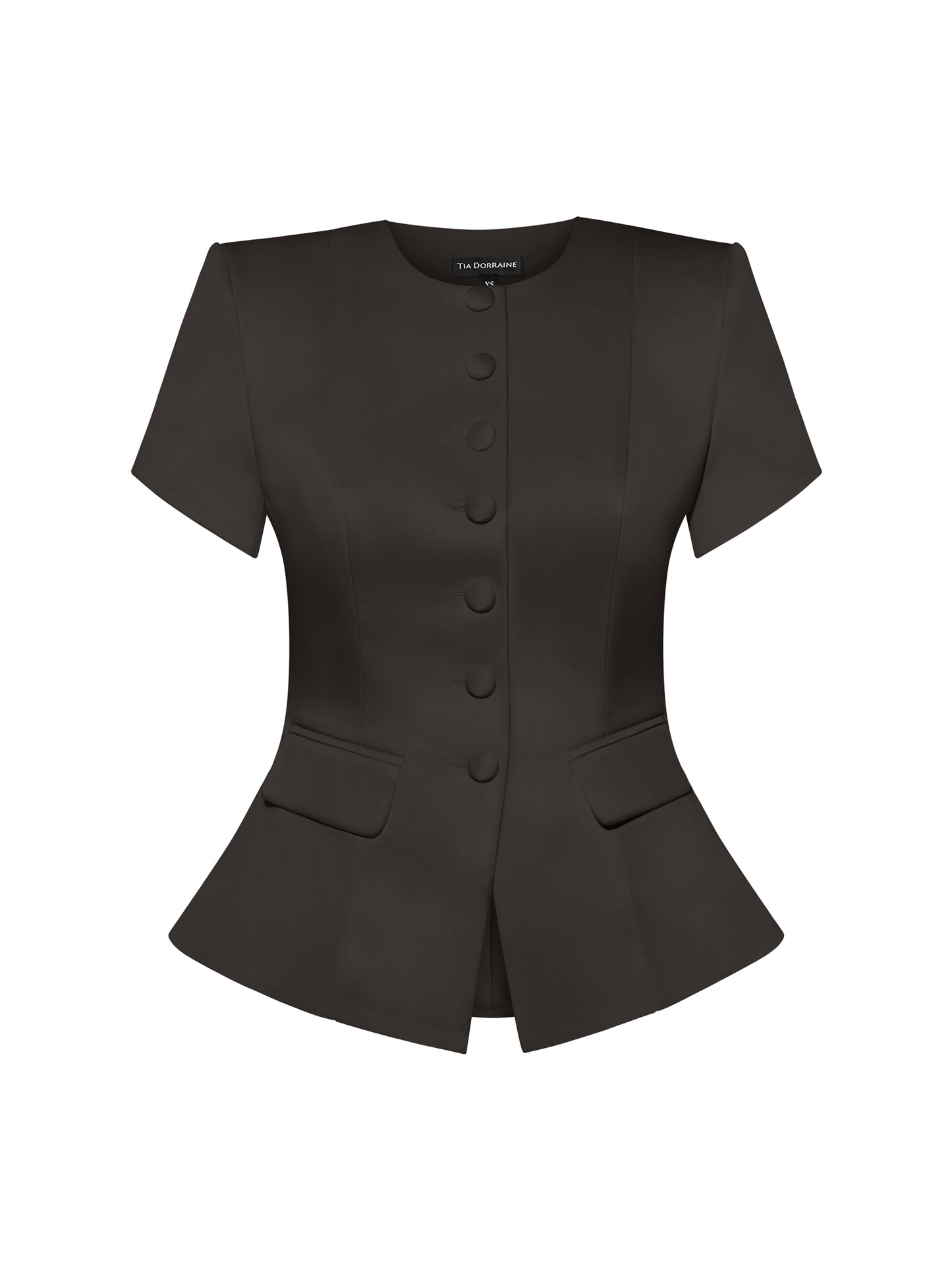Romantic Glow Short Sleeves Blazer - Black