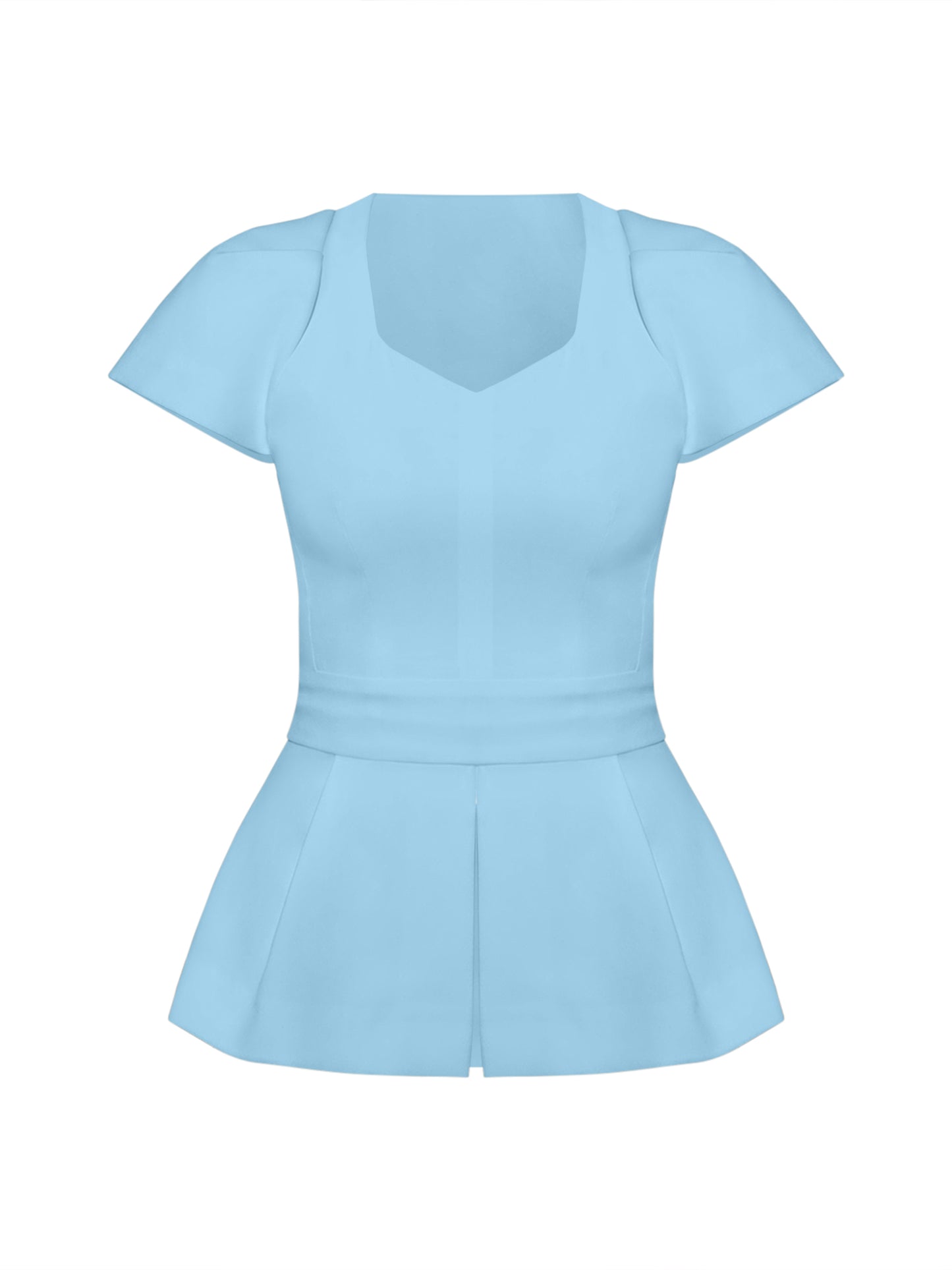 Short-Sleeved Fitted Top by Tia Dorraine Women's Luxury Fashion Designer Clothing Brand