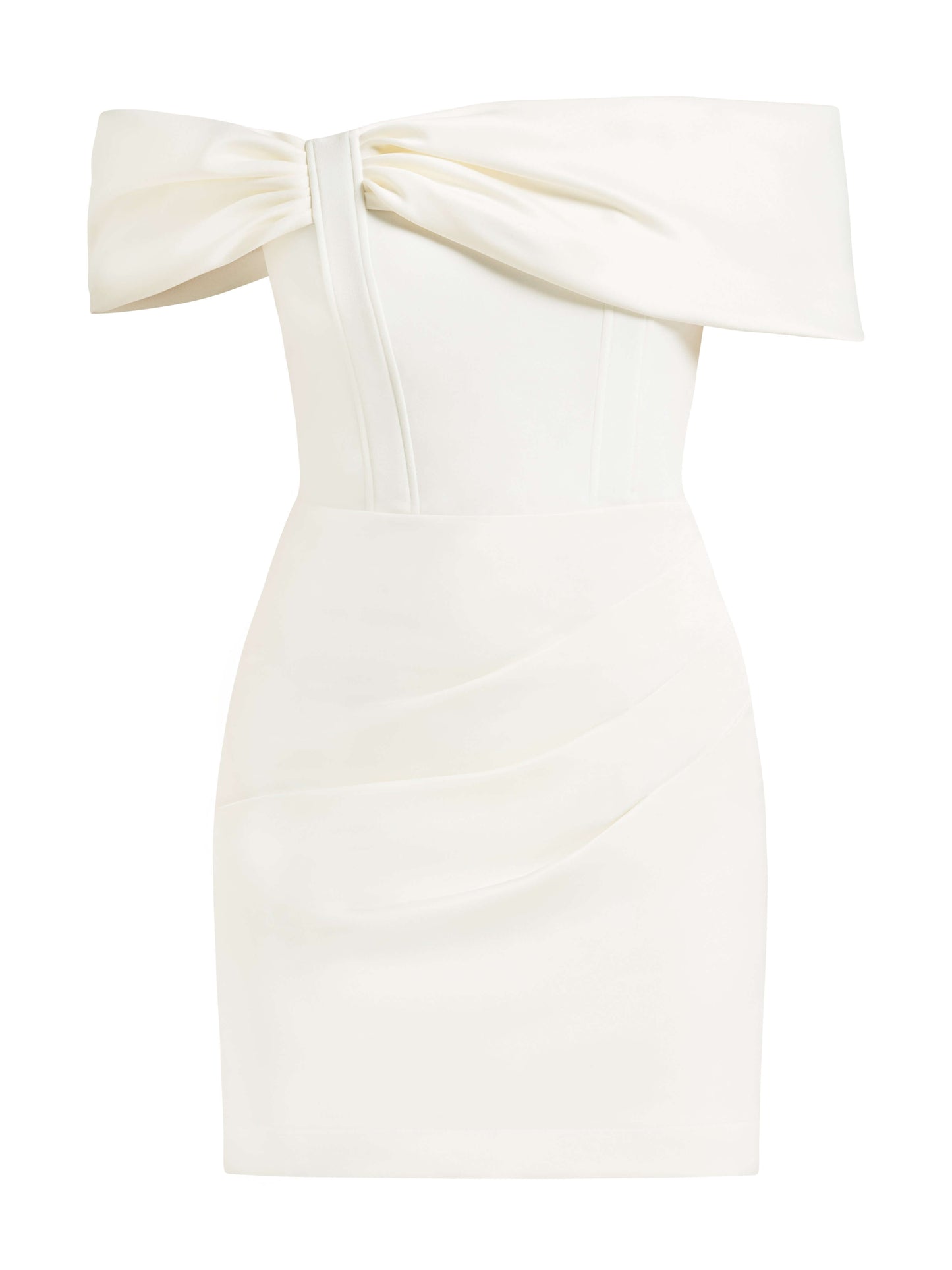 Signature of the Sun Mini Dress - Pearl White by Tia Dorraine Women's Luxury Fashion Designer Clothing Brand