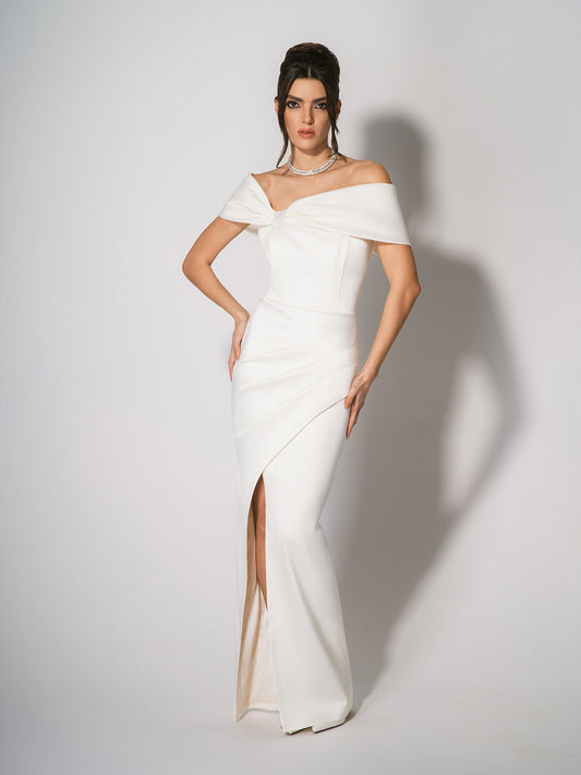 Signature of the Sun Maxi Dress - Pearl White
