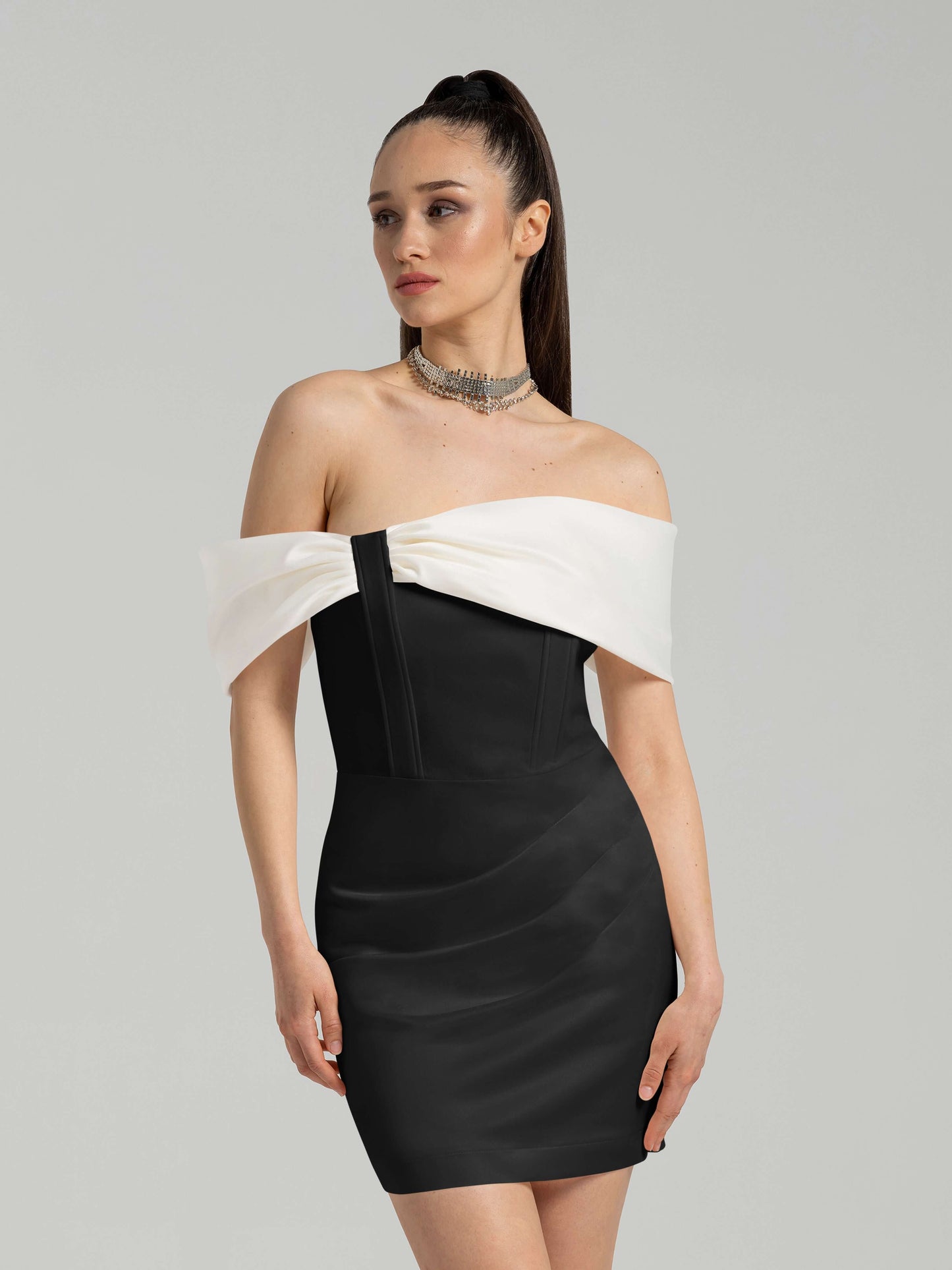 Signature of the Sun Mini Dress - Black & White by Tia Dorraine Women's Luxury Fashion Designer Clothing Brand