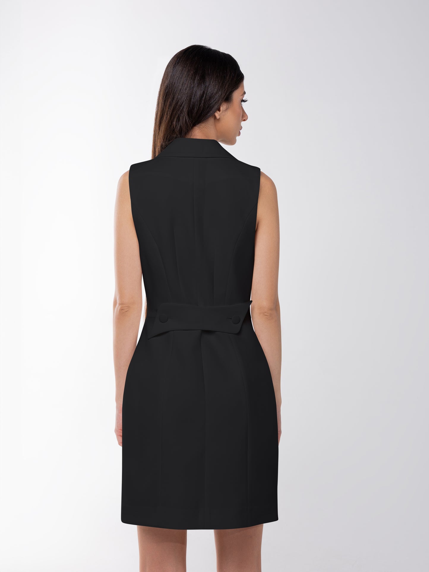 Significant Other Sleeveless Blazer Mini Dress - Black