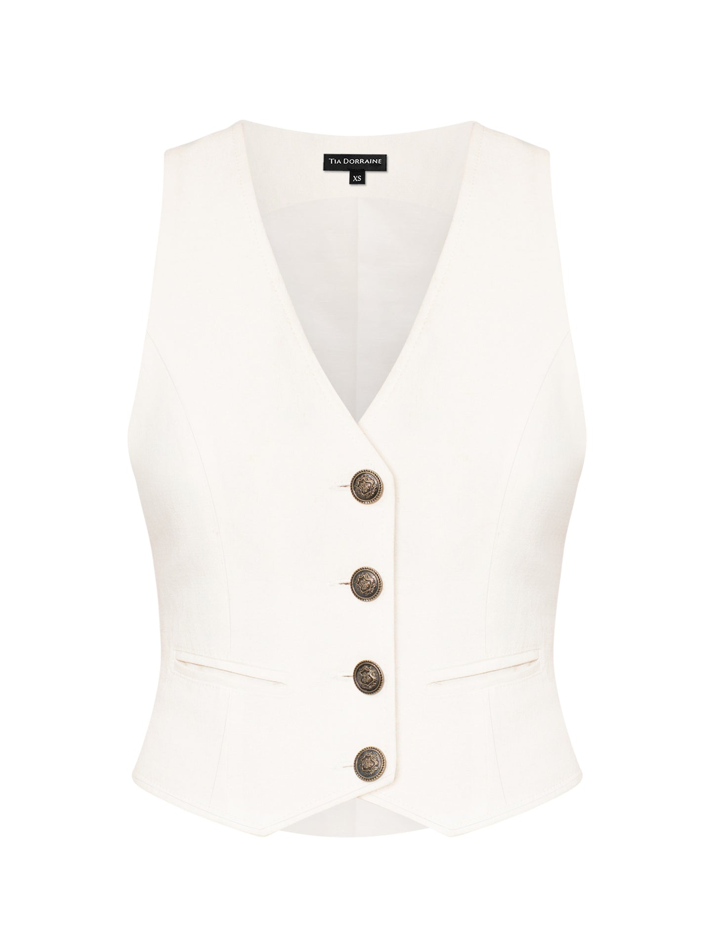 Single-Breasted Suiting Vest in Linen