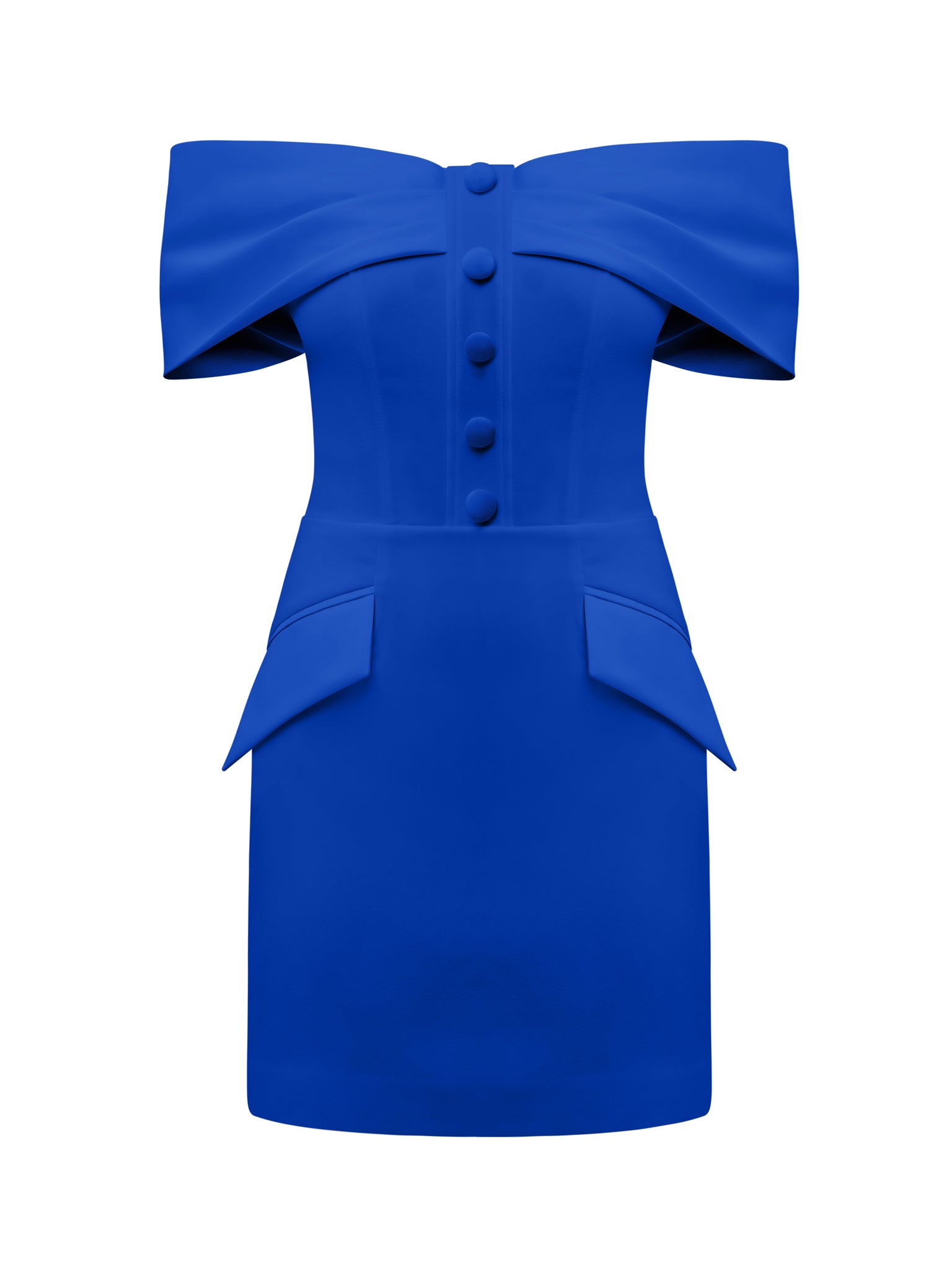 Tia Dorraine Off-shoulder Mini Dress - Blue Tia Dorraine Off-shoulder Mini Dress - Blue