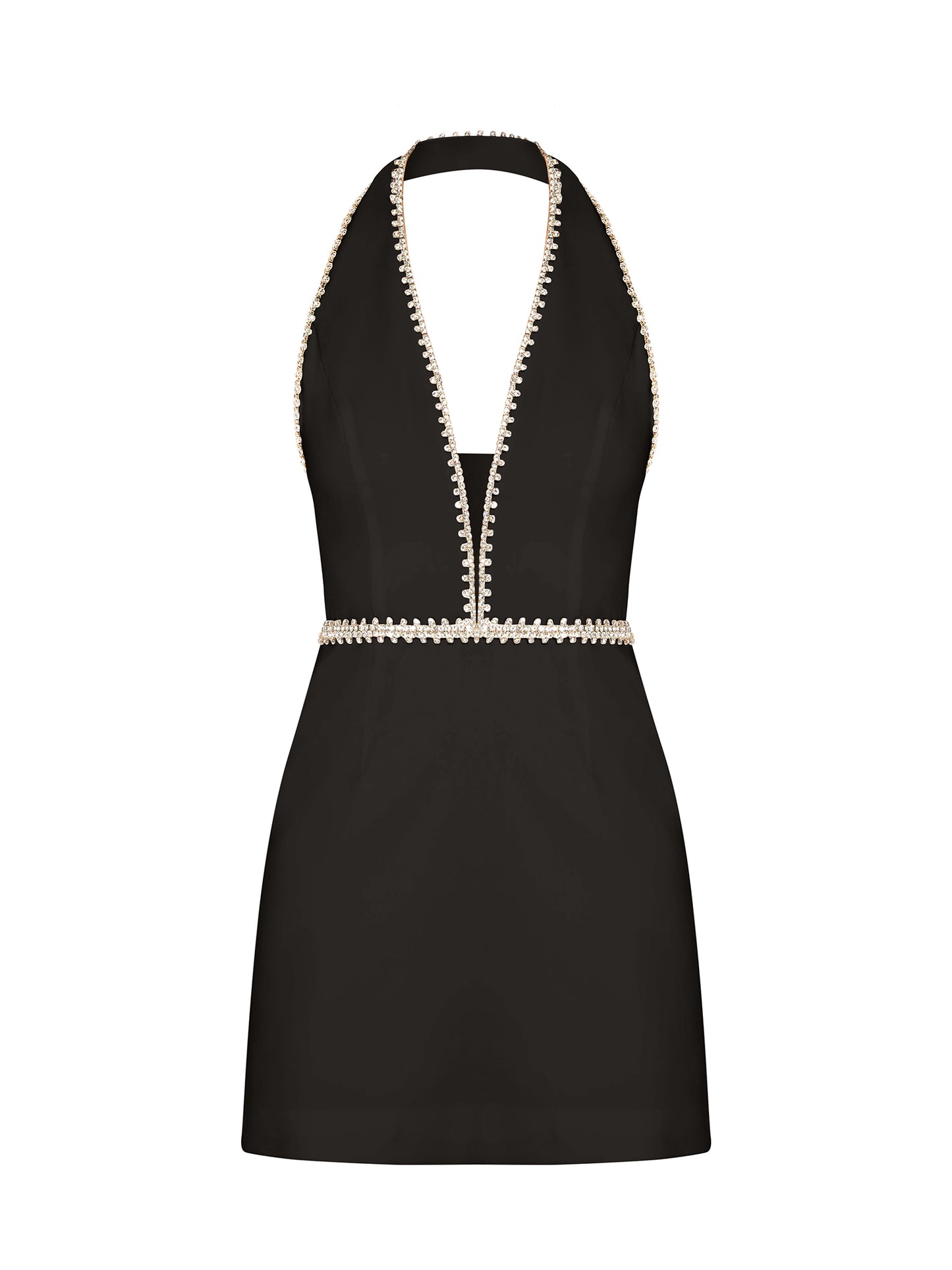Tender Love Crystal-Embellished Mini Dress - Black