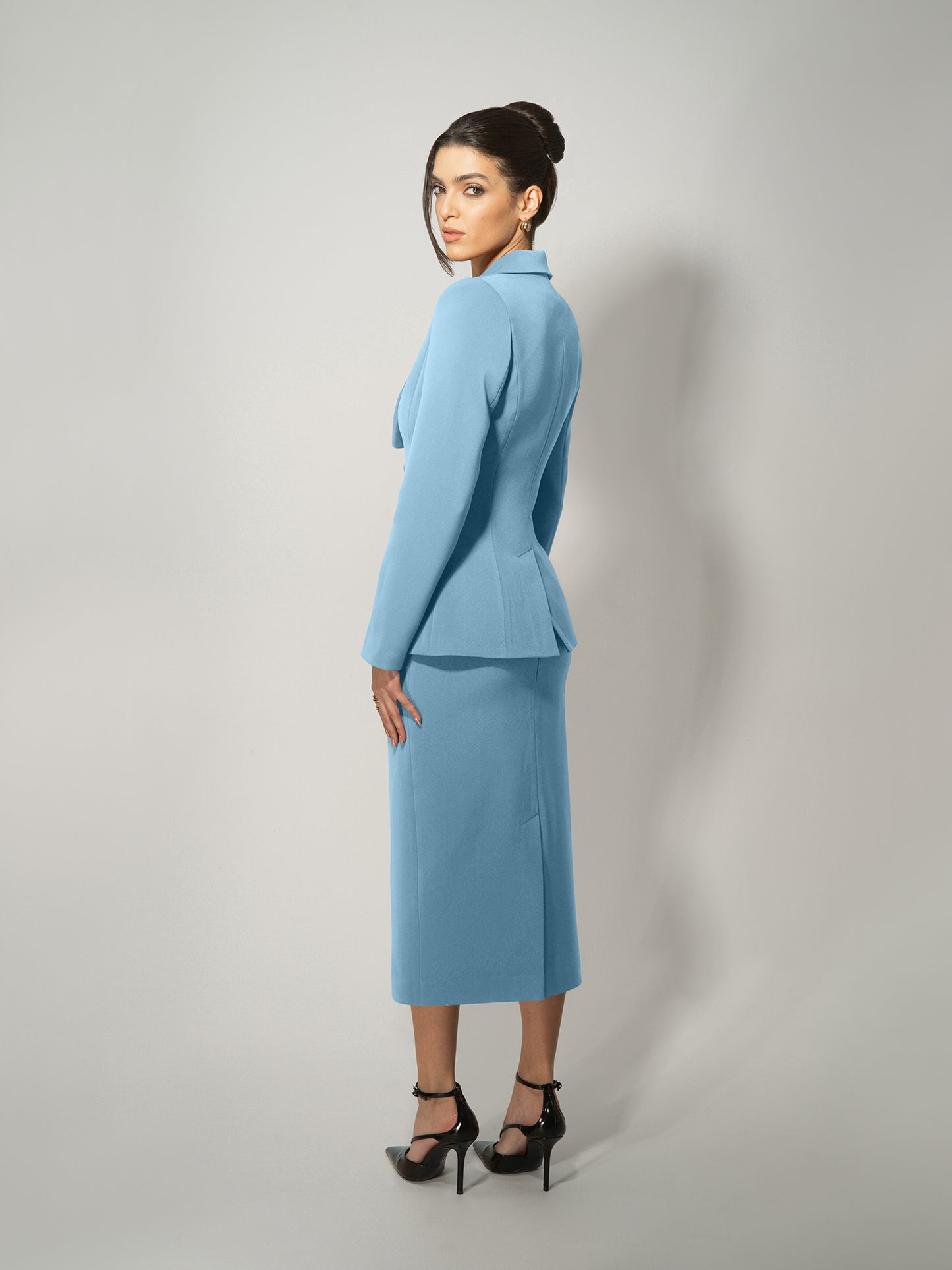 Vision Tailored Blazer & Skirt Suit by Tia Dorraine Women's Luxury Fashion Designer Clothing Brand