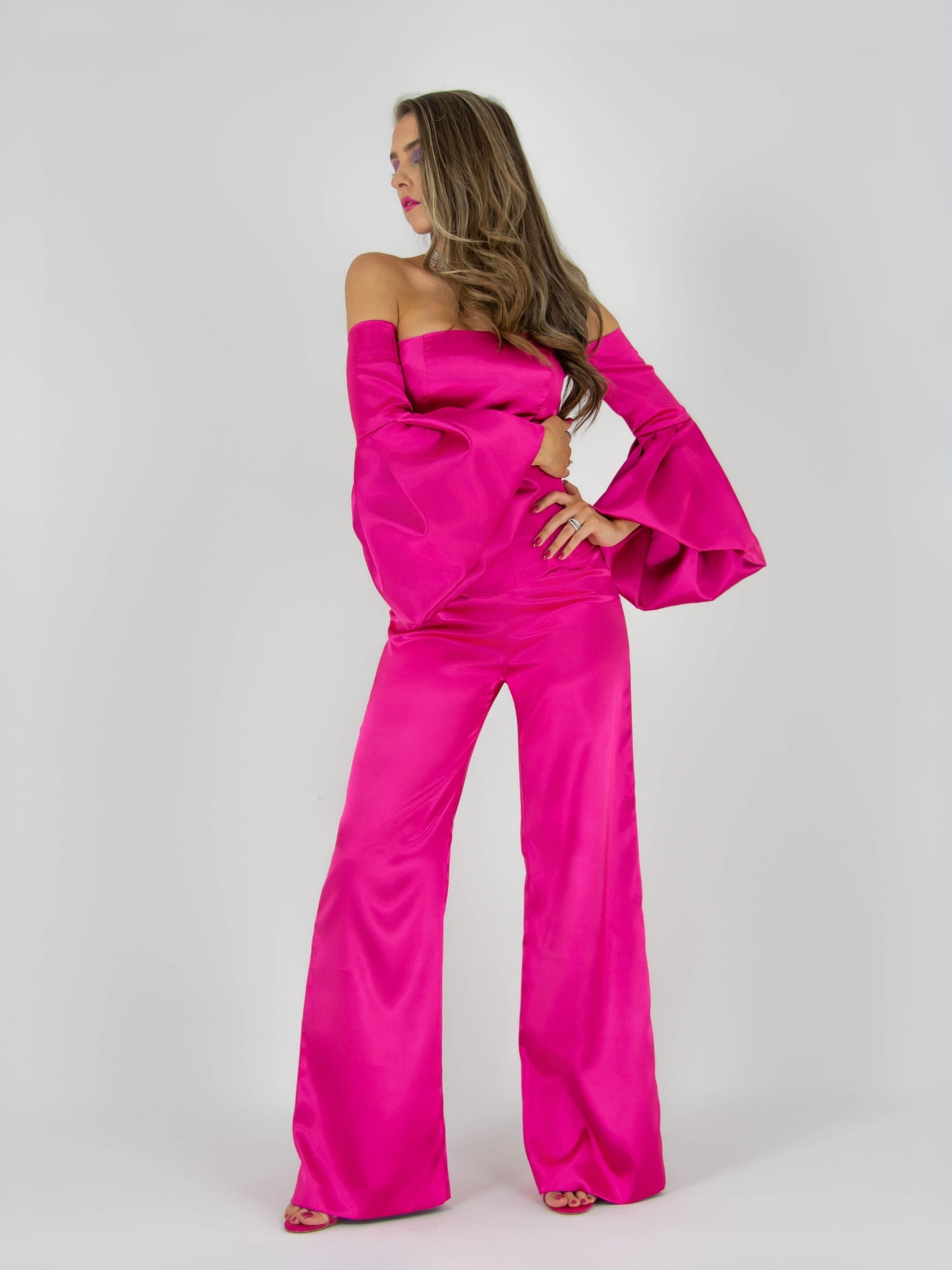 Vision of Love Off-Shoulder Blouse - Pink by Tia Dorraine Women's Luxury Fashion Designer Clothing Brand