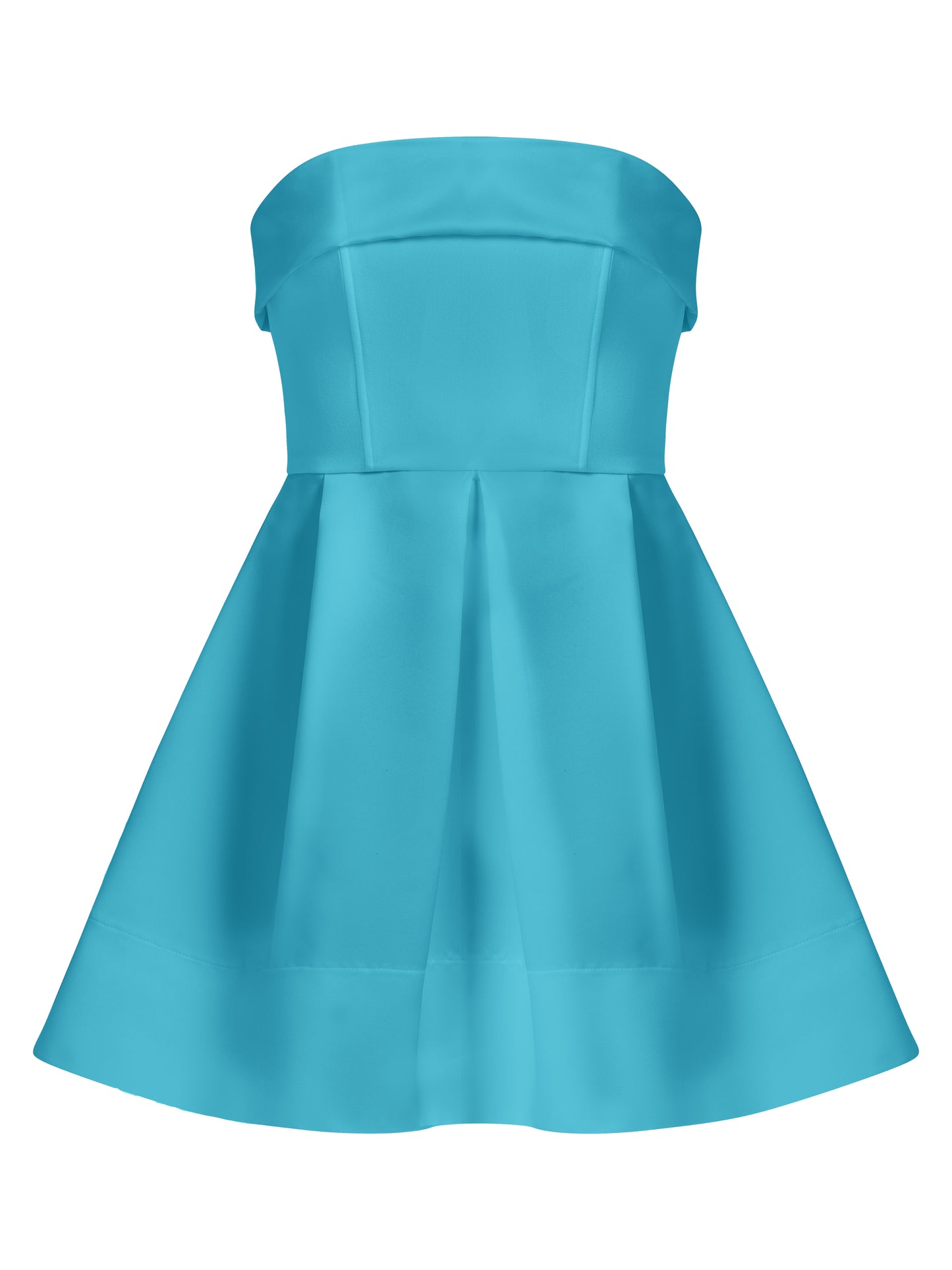 Wild Flower Flared Satin Mini Dress - Blue by Tia Dorraine Women's Luxury Fashion Designer Clothing Brand