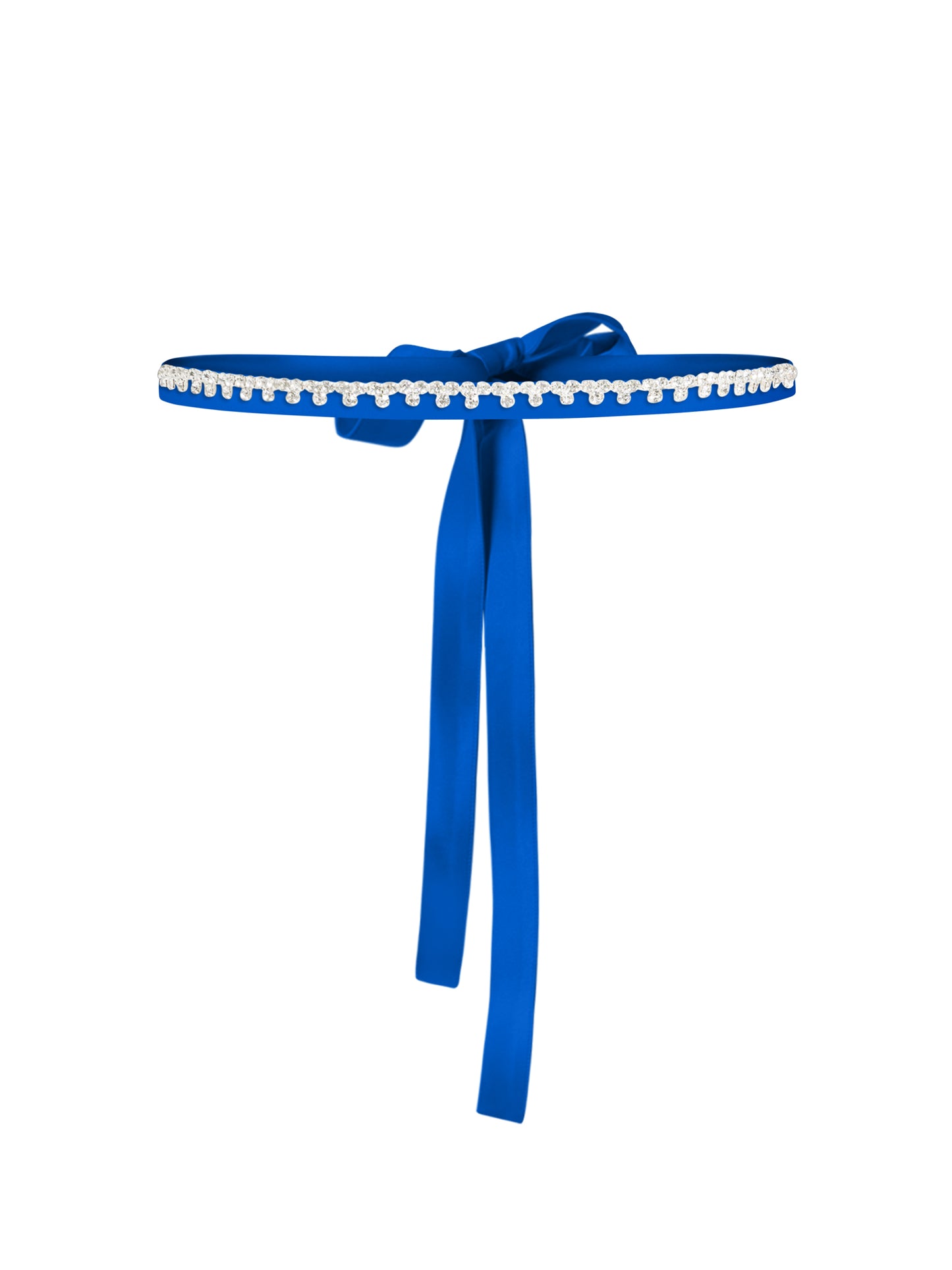 Crystal-Embellished Belt - Azure Blue