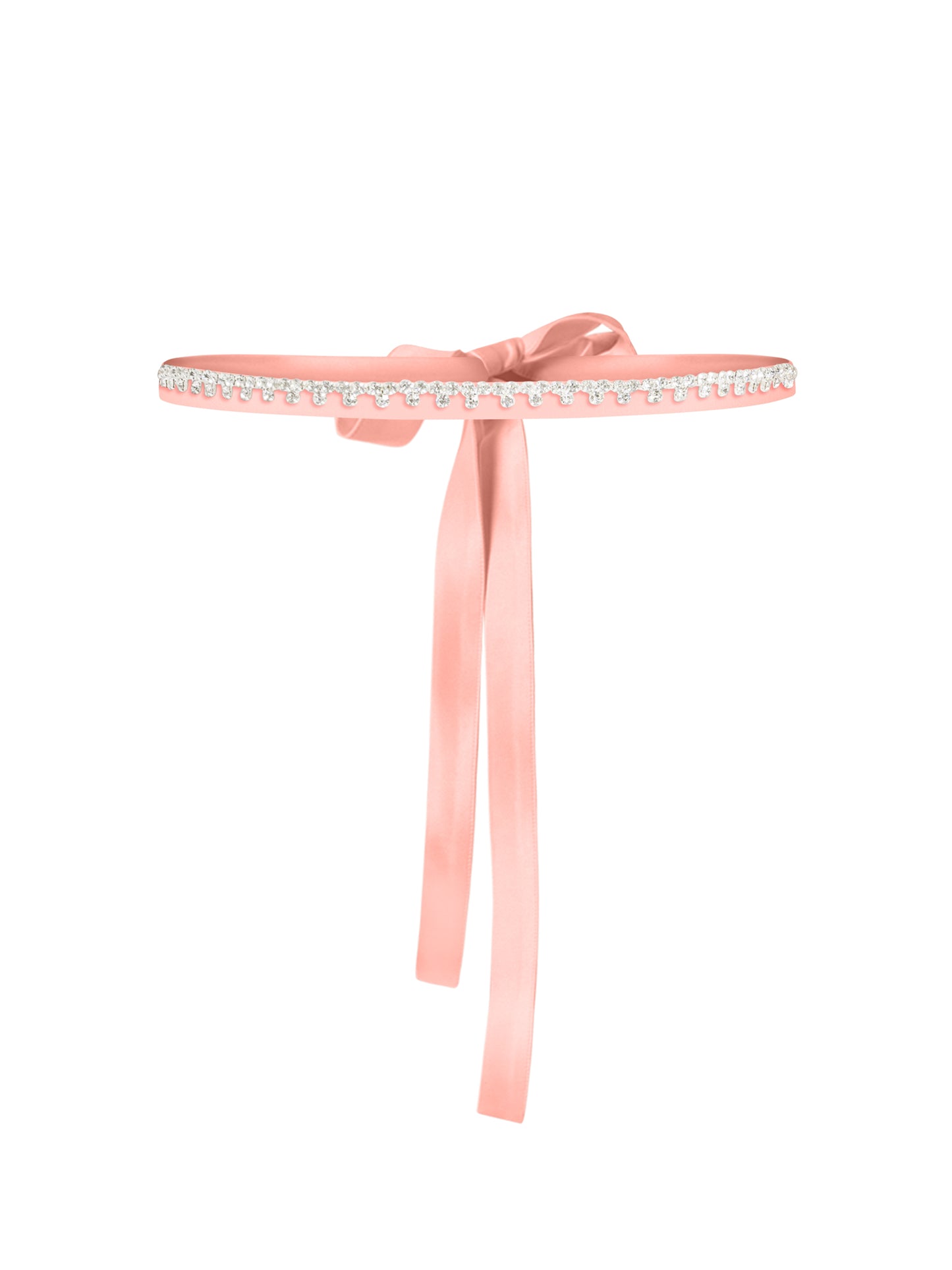 Crystal-Embellished Belt - Coral