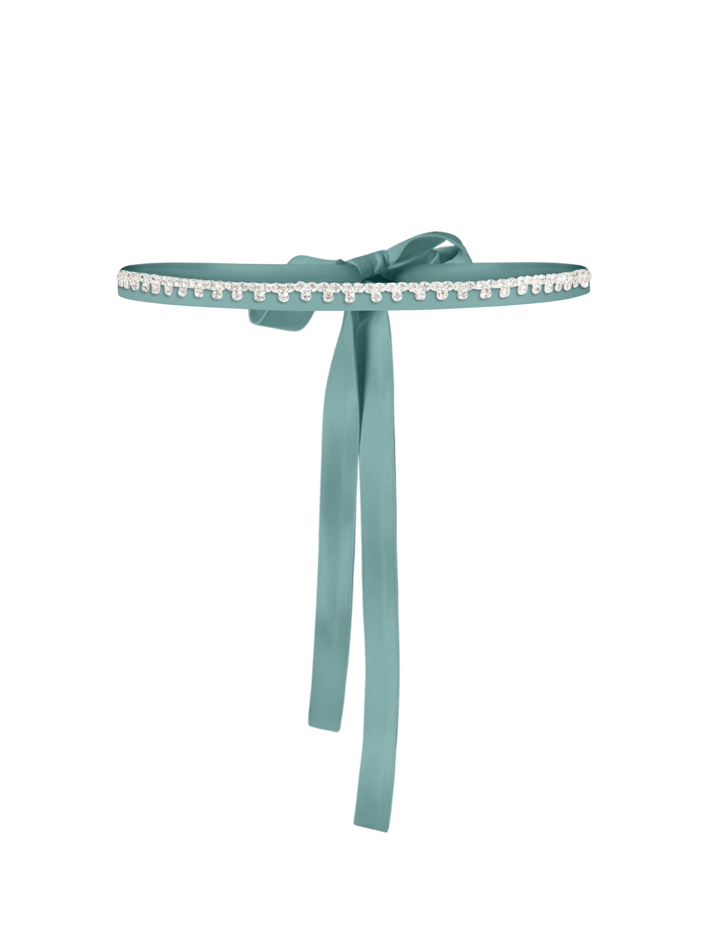 Crystal-Embellished Belt - Green